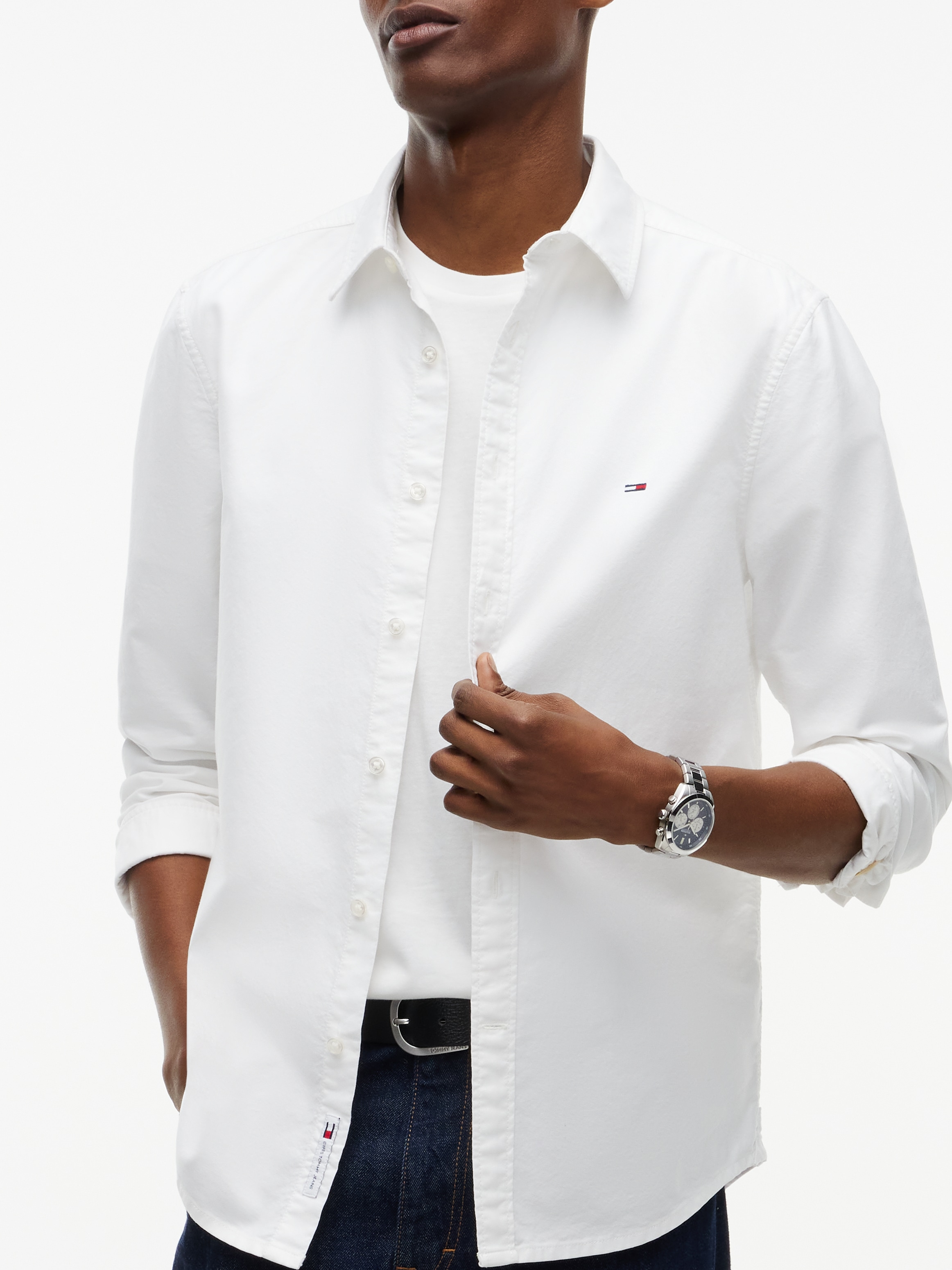 Tommy Jeans Chemise à manches longues »SLIM OXFORD SHIRT« Coupe slim avec col chemise