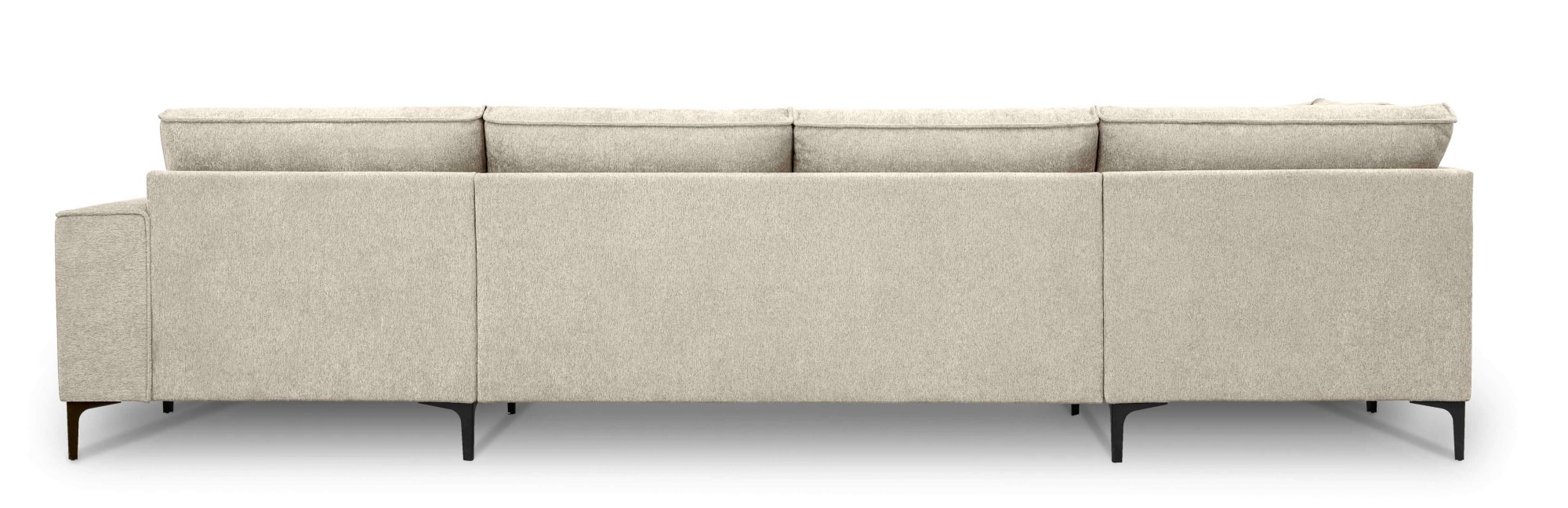 Home affaire Wohnlandschaft »OLAND Bouclé U-Form, XXL, B: 345 cm, Skandi-Design« U-Form, 345 cm, Wellenunterfederung, Skandi-Design, Metallfüsse