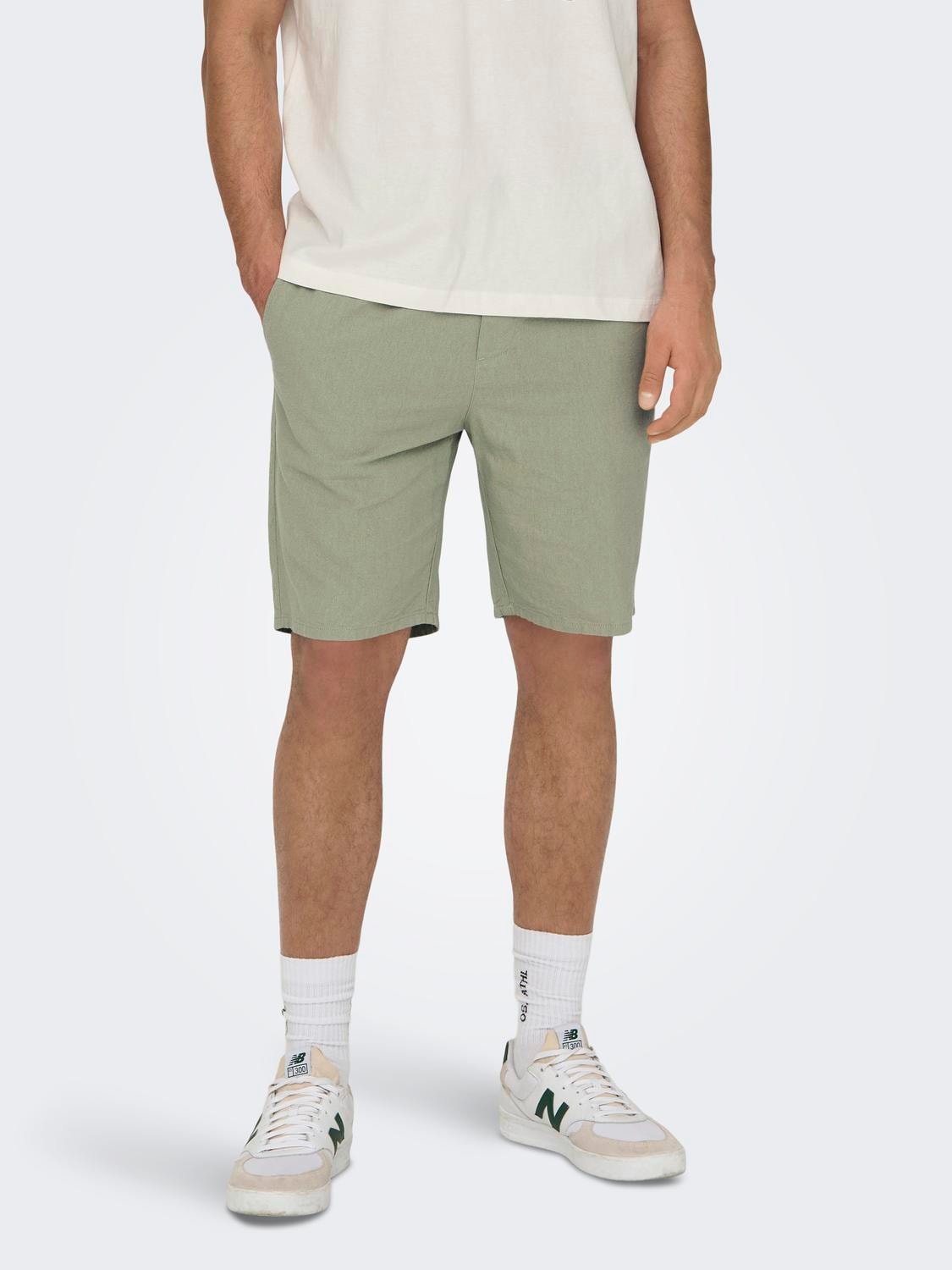 ONLY & SONS Shorts »ONSLINUS 0007 COT LIN SHORTS NOOS«