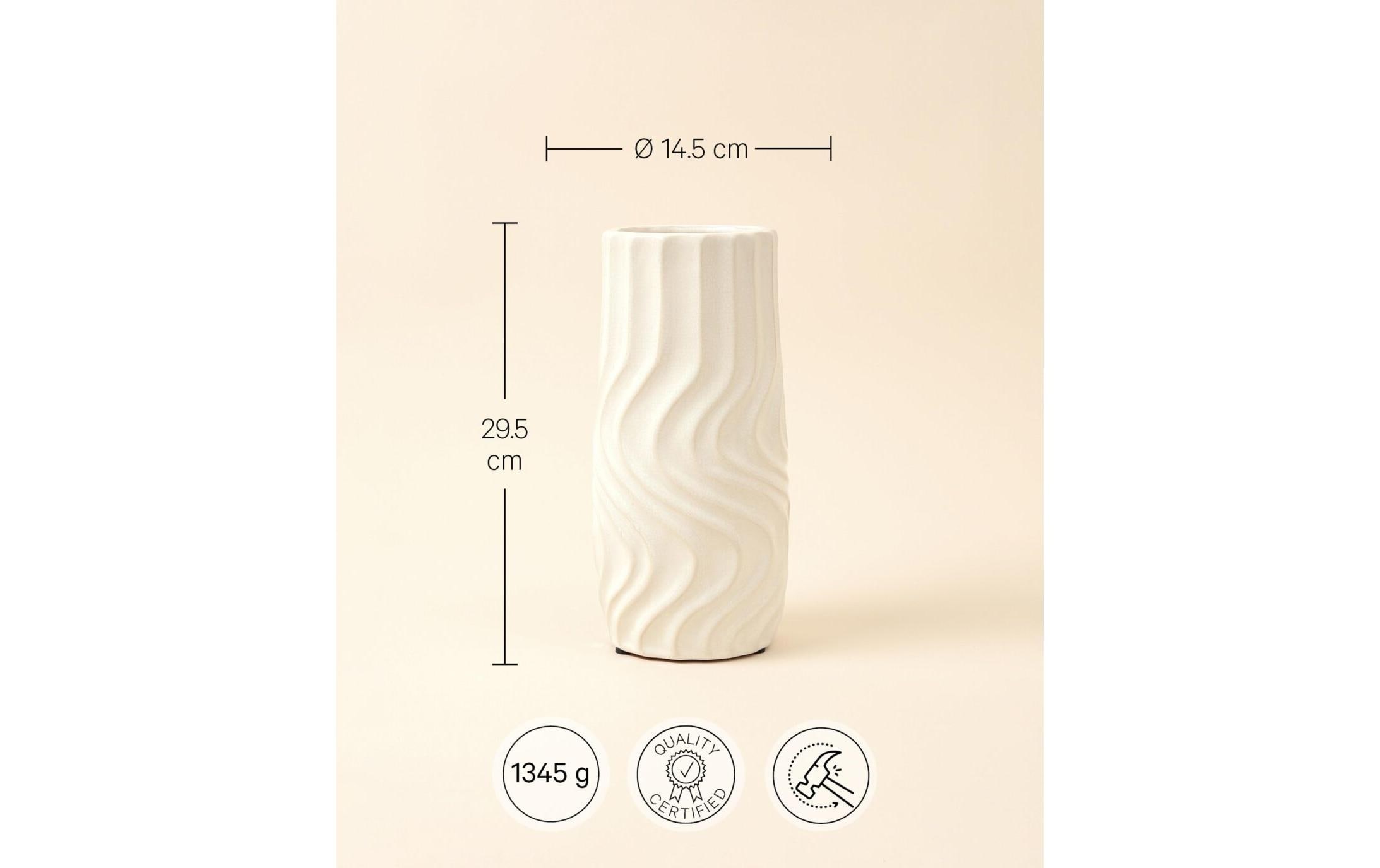 Dekovase »Vase Twist 45075 cm, Weiss«