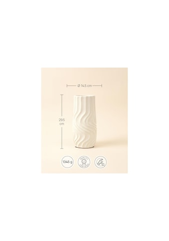 Dekovase »Vase Twist 45075 cm, Weiss«