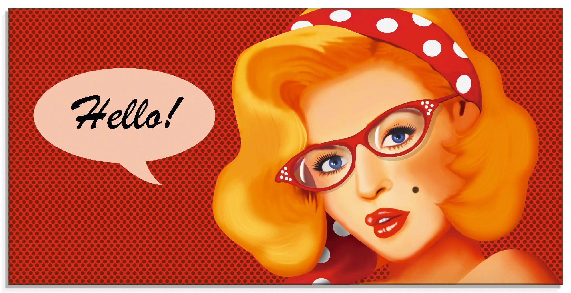 Image of Artland Glasbild »Freundliches Hallo«, Frau, (1 St.) bei Ackermann Versand Schweiz