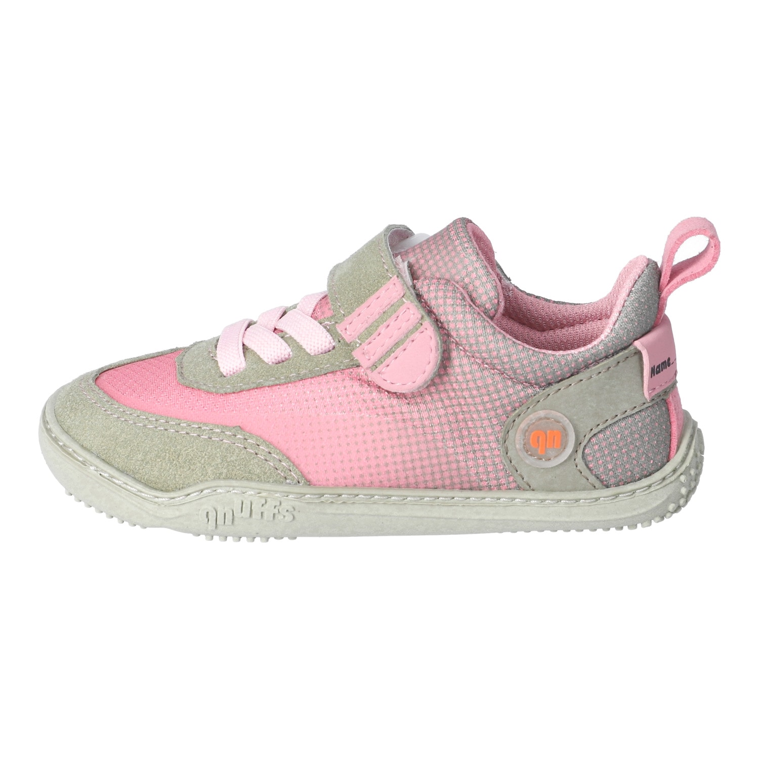 qnuffs Chaussures pieds nus »Fichte«  Chaussure à velcro, sneaker, chaussure basse avec empiècements contrastés
