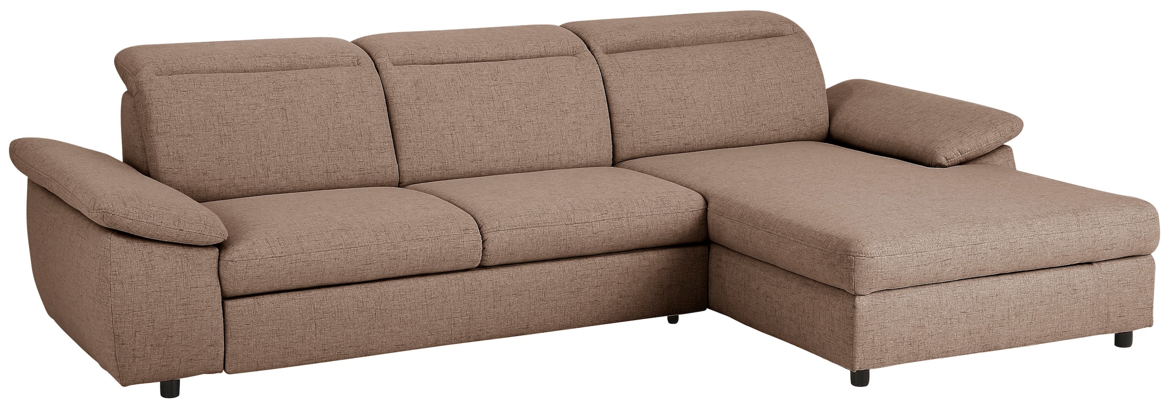 Home affaire Ecksofa »Mauritius L-Form« mit Kopfteil- und Armlehnverstellung, mit Bettfunktion und Bettkasten