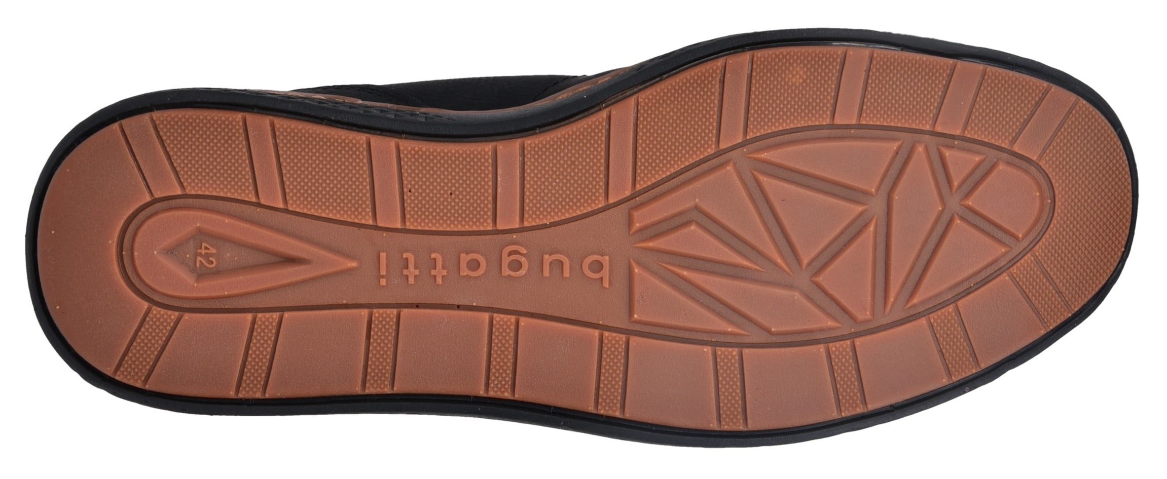 bugatti Schnürschuh, Freizeitschuh, Halbschuh, Schnürer mit Kontrastbesatz an der Ferse