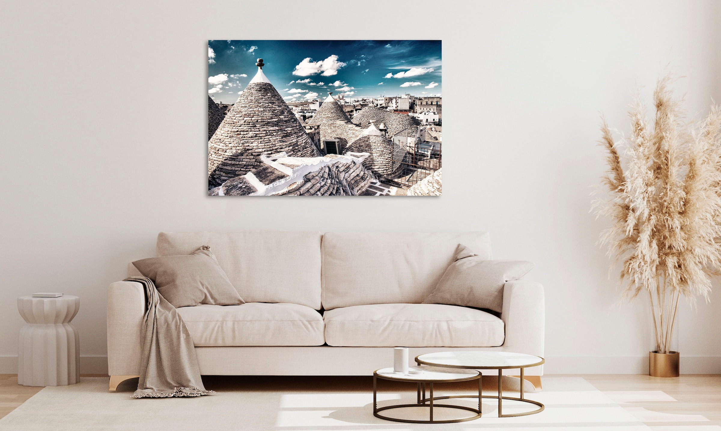 Image of queence Acrylglasbild "Ellos" Himmel Italien Landschaft Stadt 1 Stk. tlg. Fine Art-Print in Galeriequalität