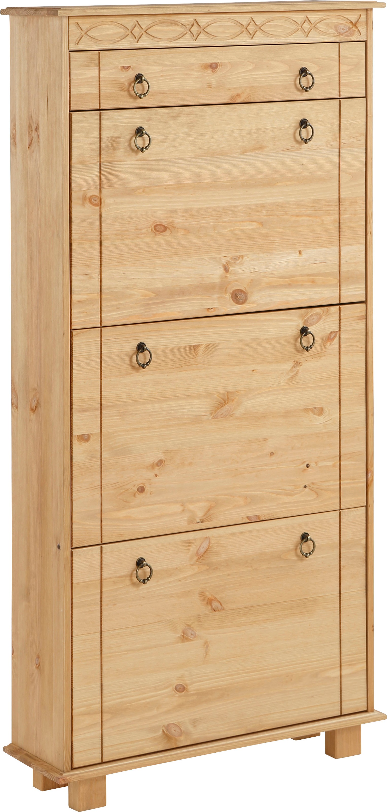 Image of GOODproduct Schuhschrank "Indra" aus massiver Kiefer, FSC, Breite 70 cm, Platz für ca. 9 Paar Schuhe