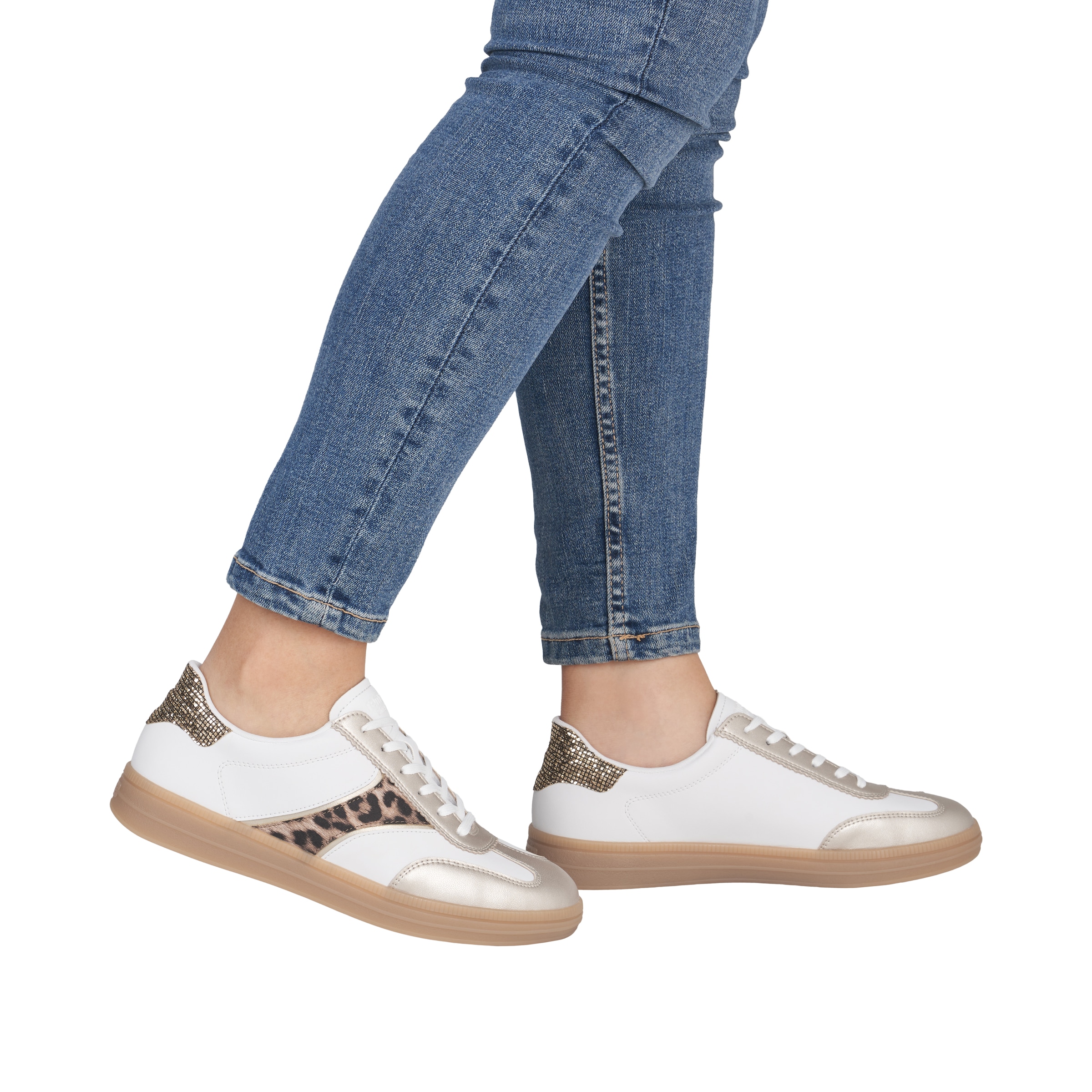 Remonte Sneakers  Chaussure de loisir, chaussure basse, sneaker léopard avec semelle intérieure amovible