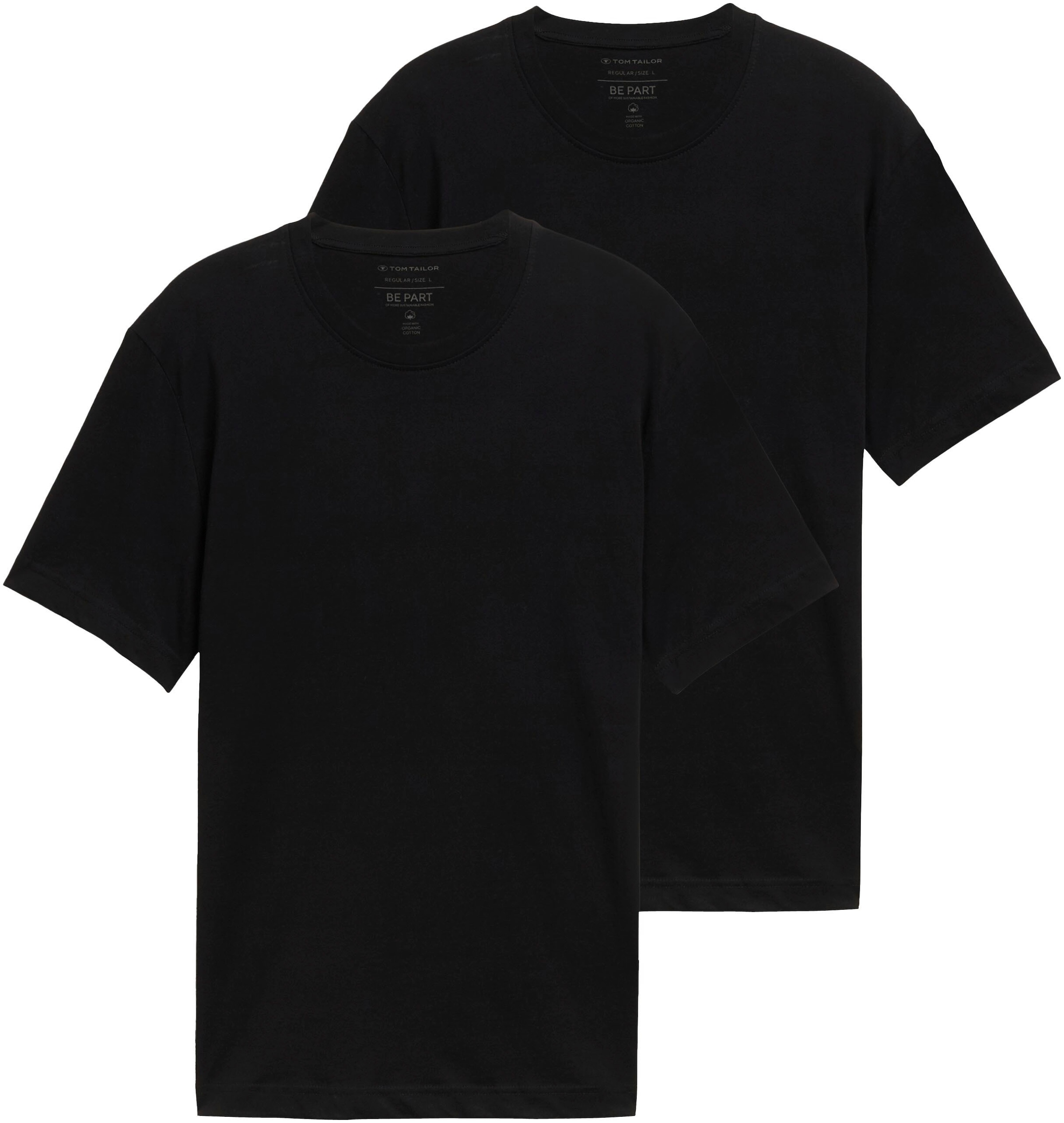 Image of TOM TAILOR T-Shirt Packung, 2 Stk. unifarben