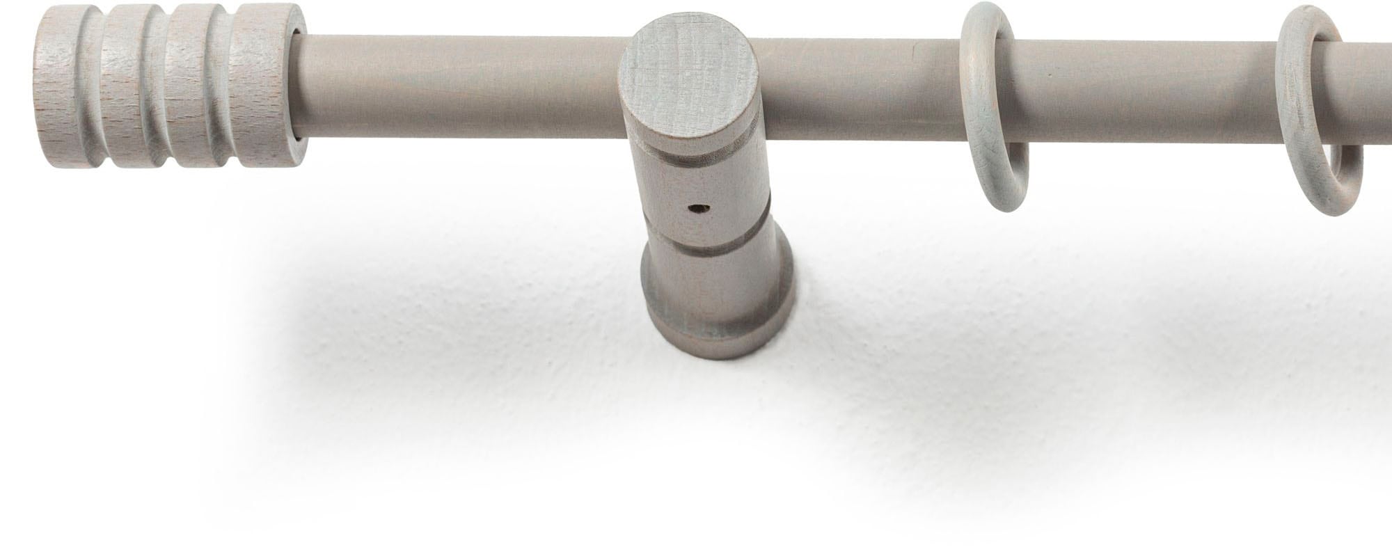SN DECO GROUP Gardinenstange »Pisa«, 1 läufig-läufig, Fixmass, 28 mm, Holz, verschiedene Längen und Farben, Komplettset