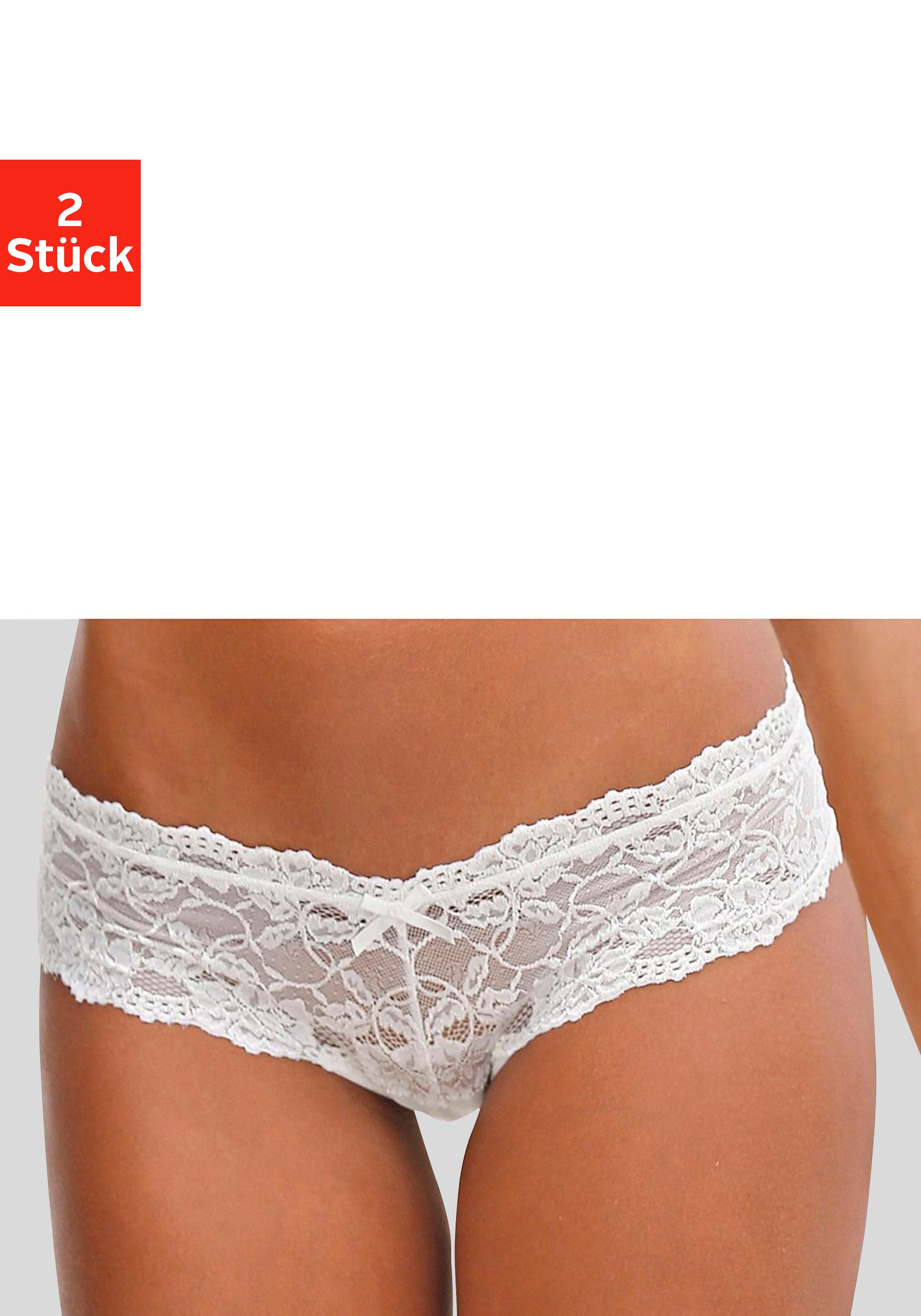 Image of Vivance Panty Packung, aus elastischer Spitze, sexy Dessous