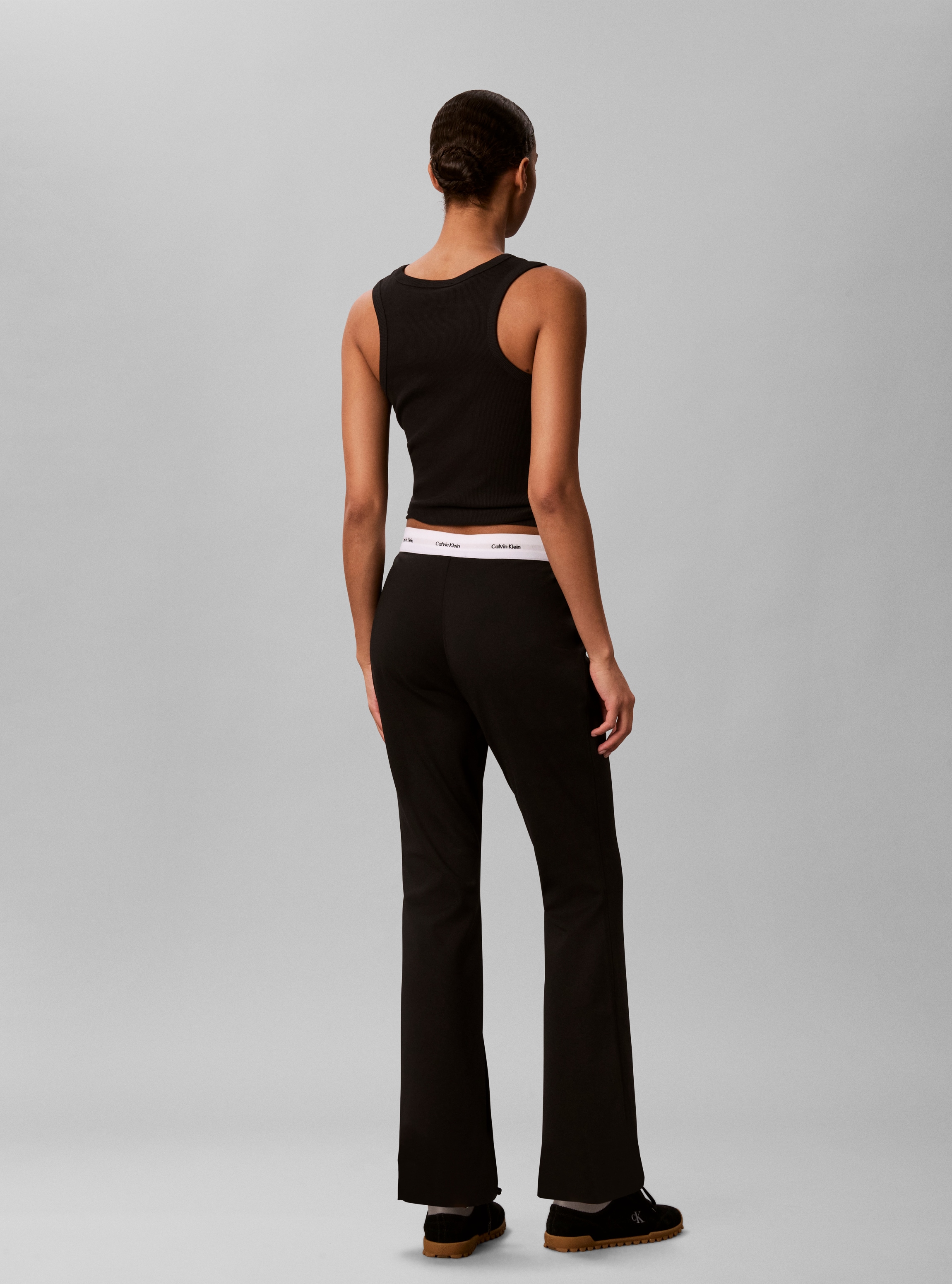Calvin Klein Pantalon bootcut »Ponte Logo WB Tailored Flare«  coupe régulière, logo