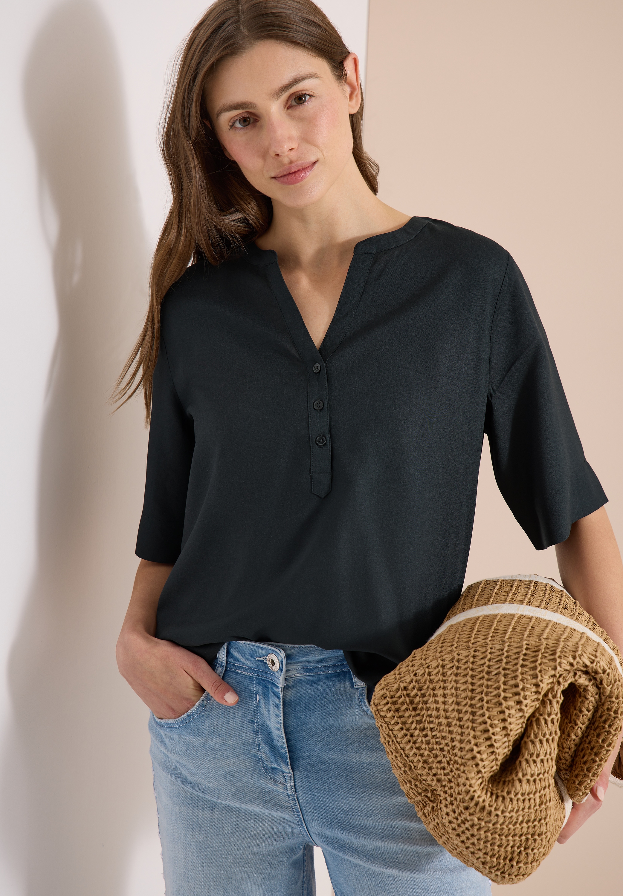 Cecil Blouse à manches courtes avec patte de boutonnage
