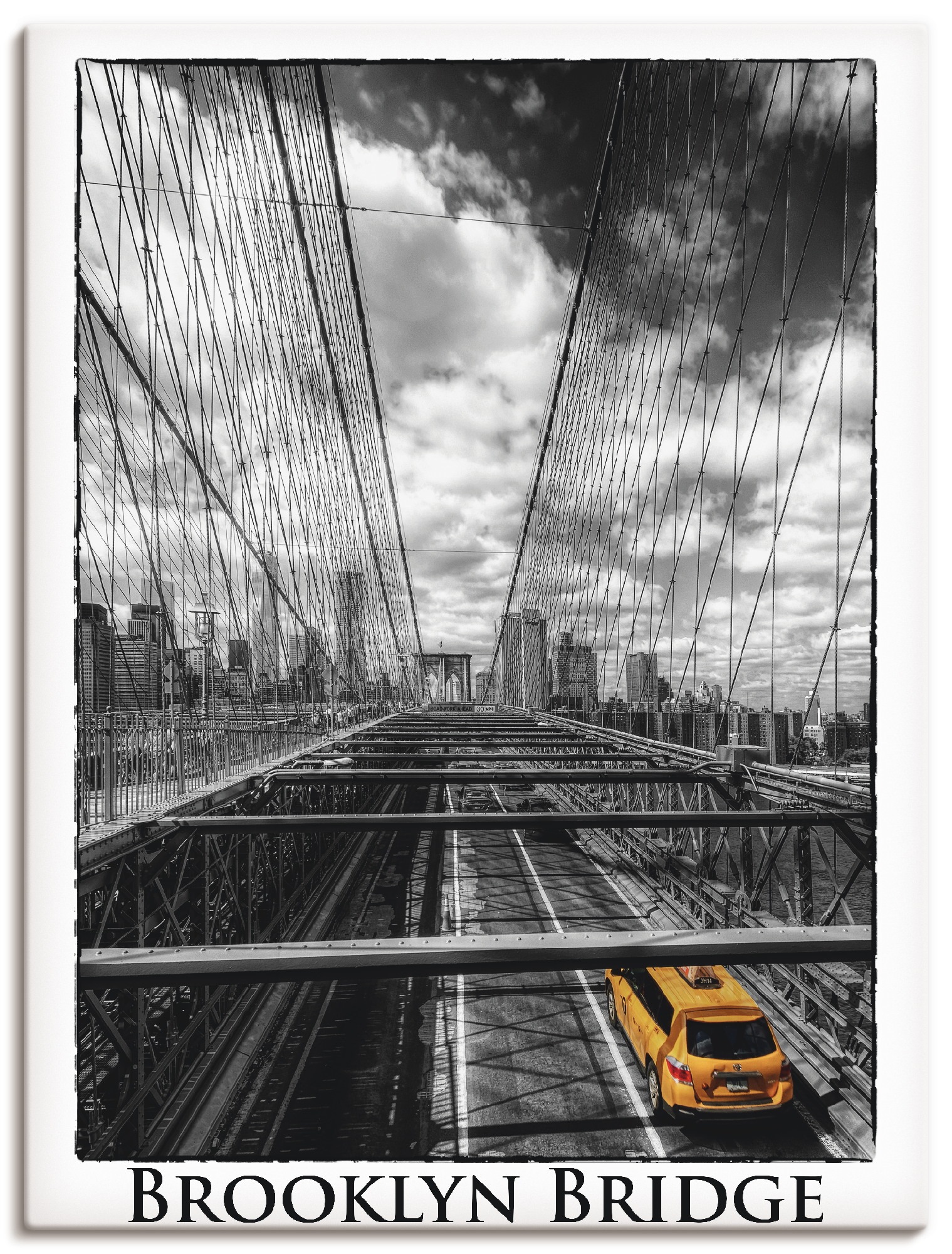 Image of Artland Wandbild »New York Brooklyn Bridge«, Brücken, (1 St.), in vielen Grössen & Produktarten -Leinwandbild, Poster, Wandaufkleber / Wandtattoo auch für Badezimmer geeignet bei Ackermann Versand Schweiz