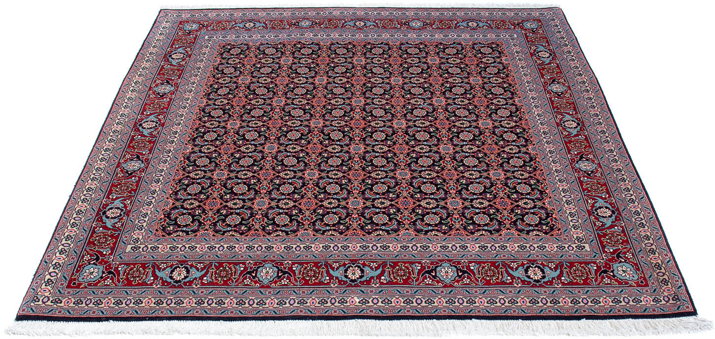 Image of morgenland Orientteppich »Perser - Täbriz quadratisch - 156 x 155 cm - mehrfarbig«, quadratisch, 10 mm Höhe, Wohnzimmer, Handgeknüpft, Einzelstück mit Zertifikat bei Ackermann Versand Schweiz