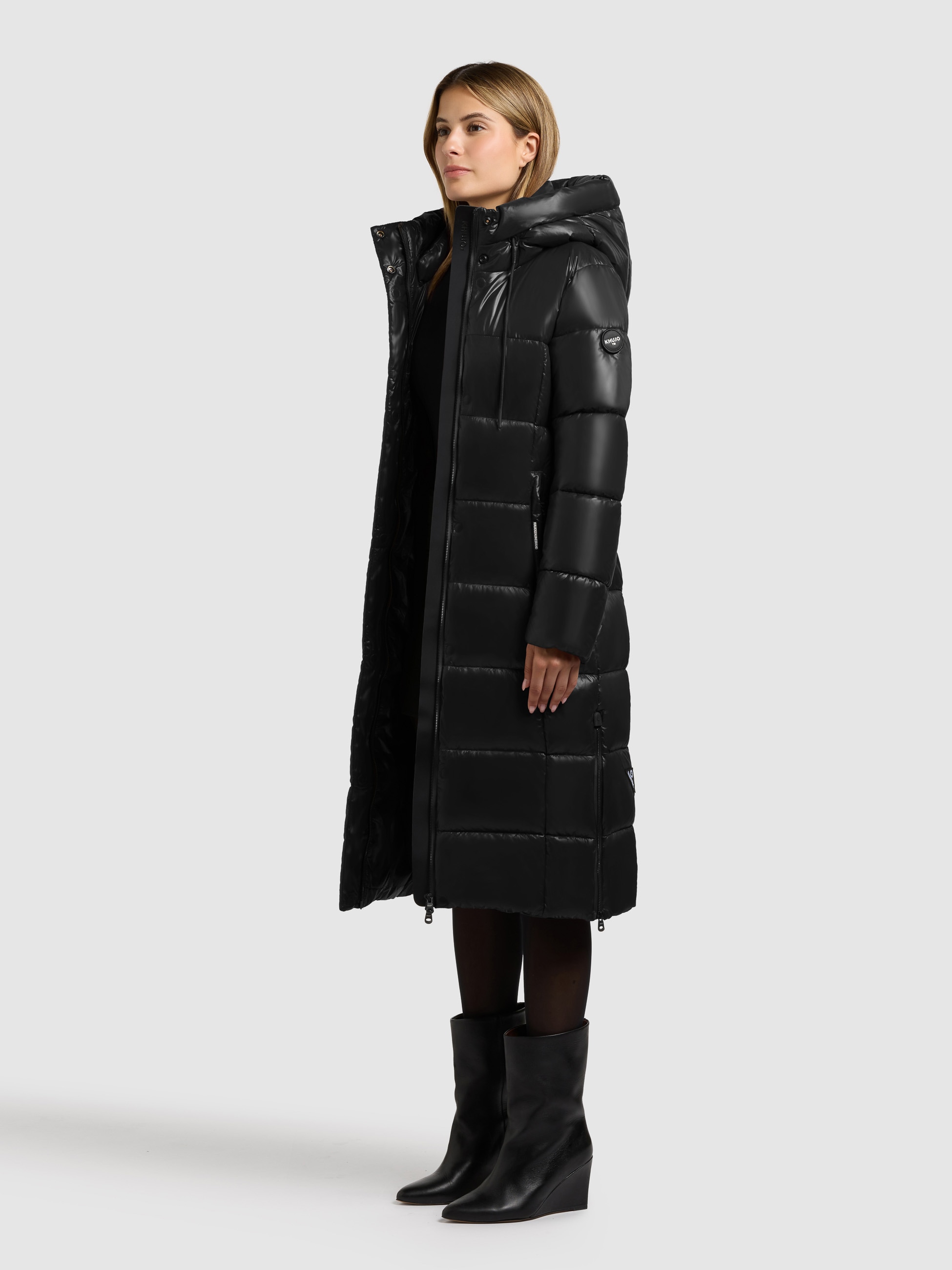 khujo Steppmantel »WILLA« praktische Seitenschlitze mit Reissverschluss