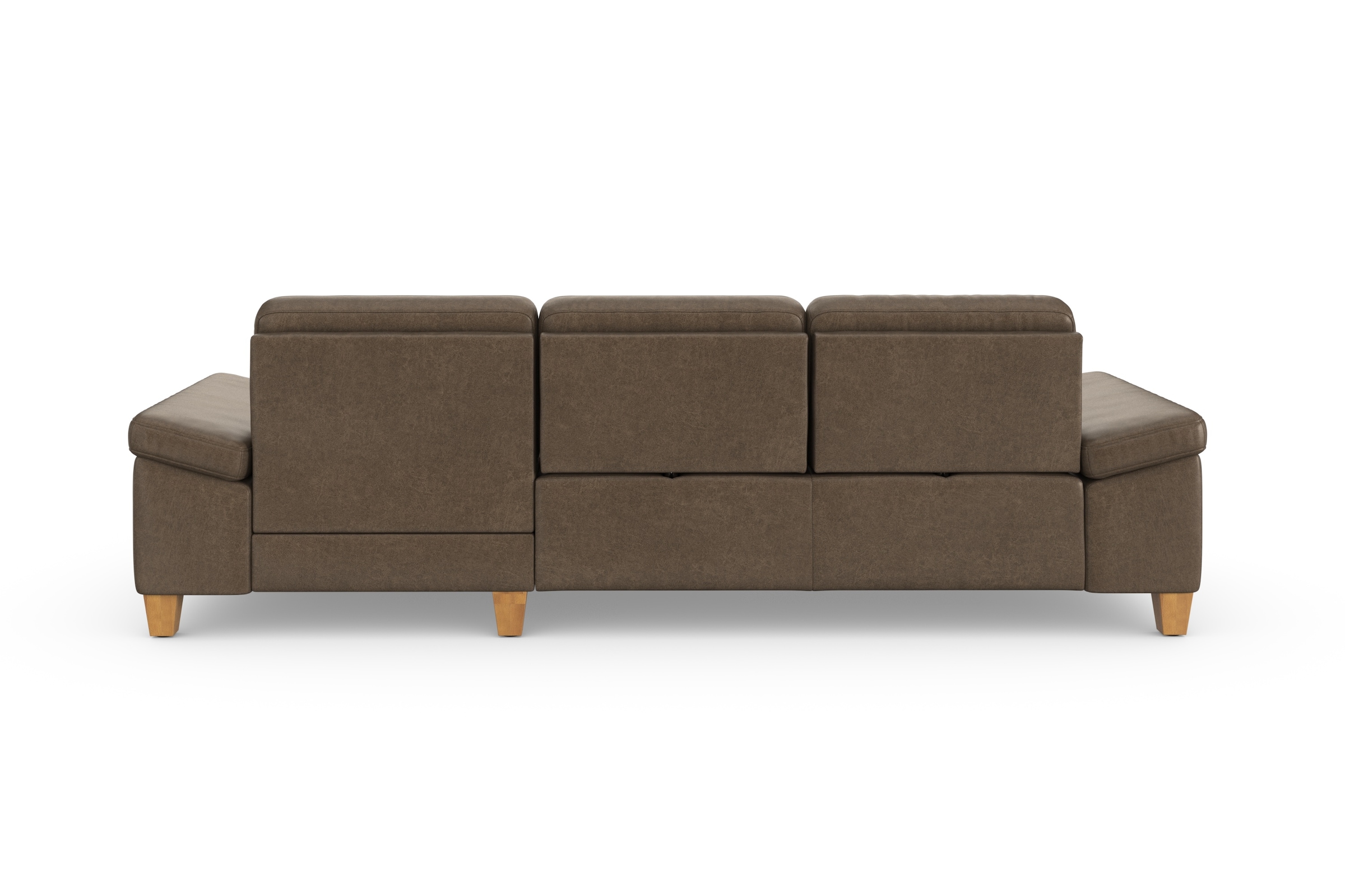 sit&more Ecksofa »Westham L-Form«, mit Recamiere, mit oder ohne Bettfunktion, Bettkasten, Füsse Eiche