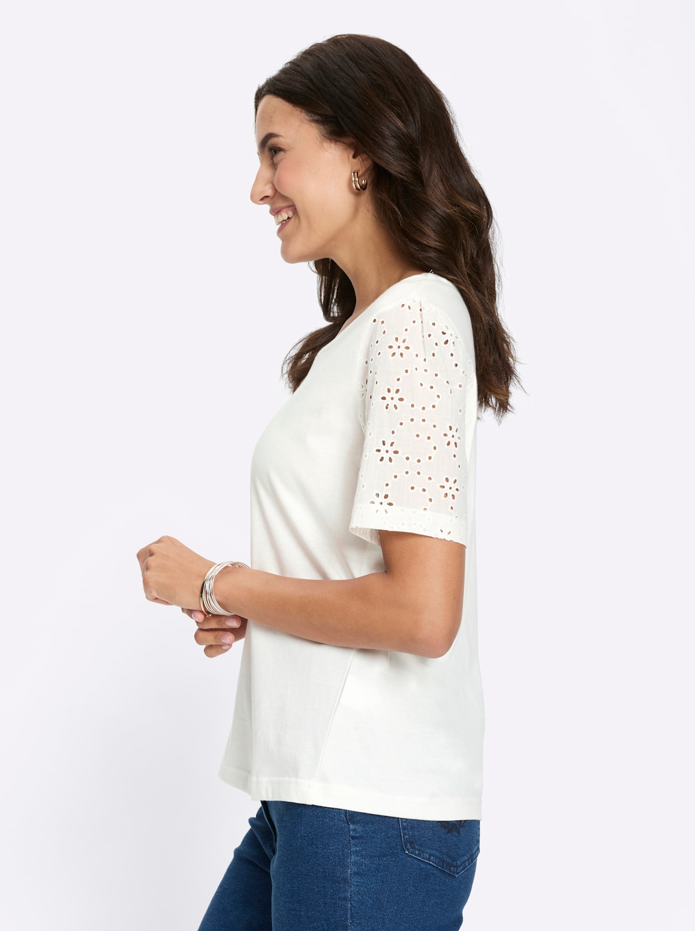 Inspirationen Shirt à col rond »Kurzarm-Shirt« 1 pièces