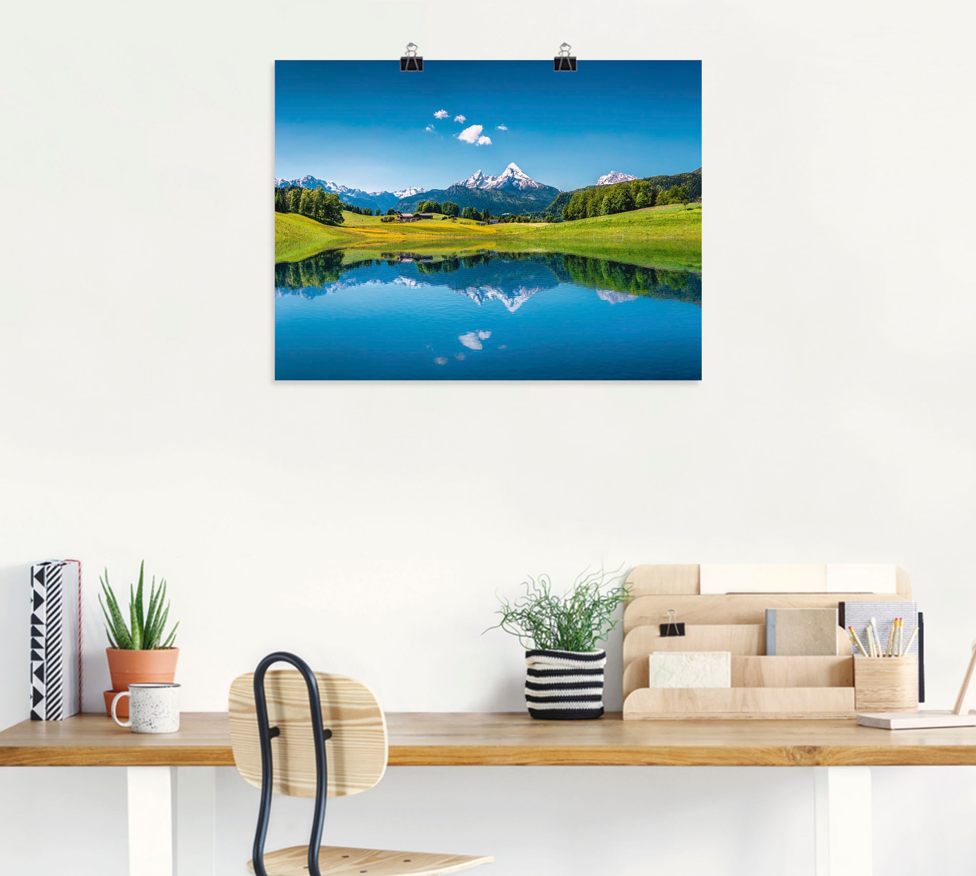 Artland Wandbild »Landschaft in den Alpen« Berge 1 Stk. tlg. als Leinwandbild, Poster in verschied. Grössen