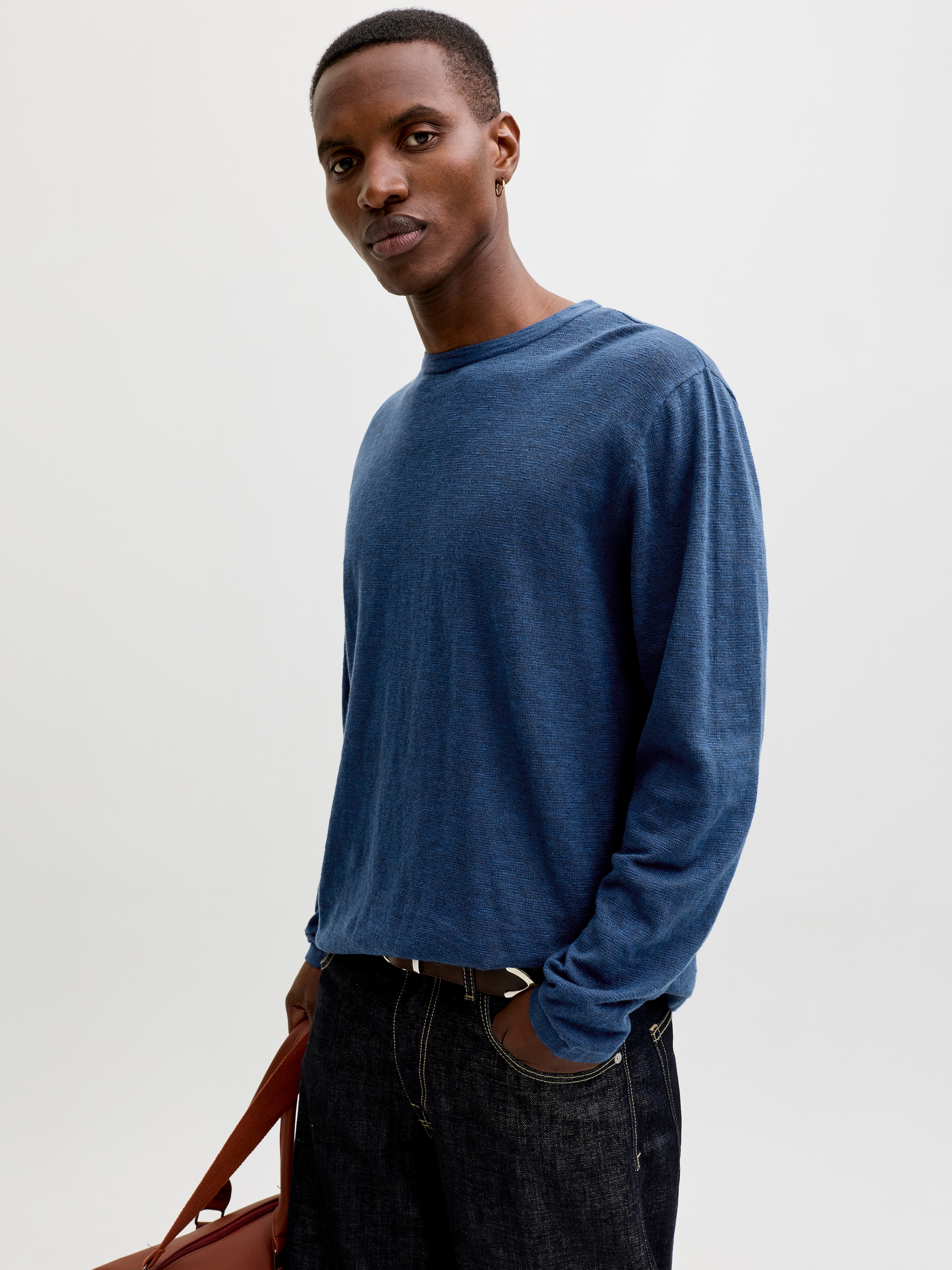 Jack & Jones Pull à col rond »JJESUMMER KNIT CREW NECK SN« mit Rundhalsausschnitt