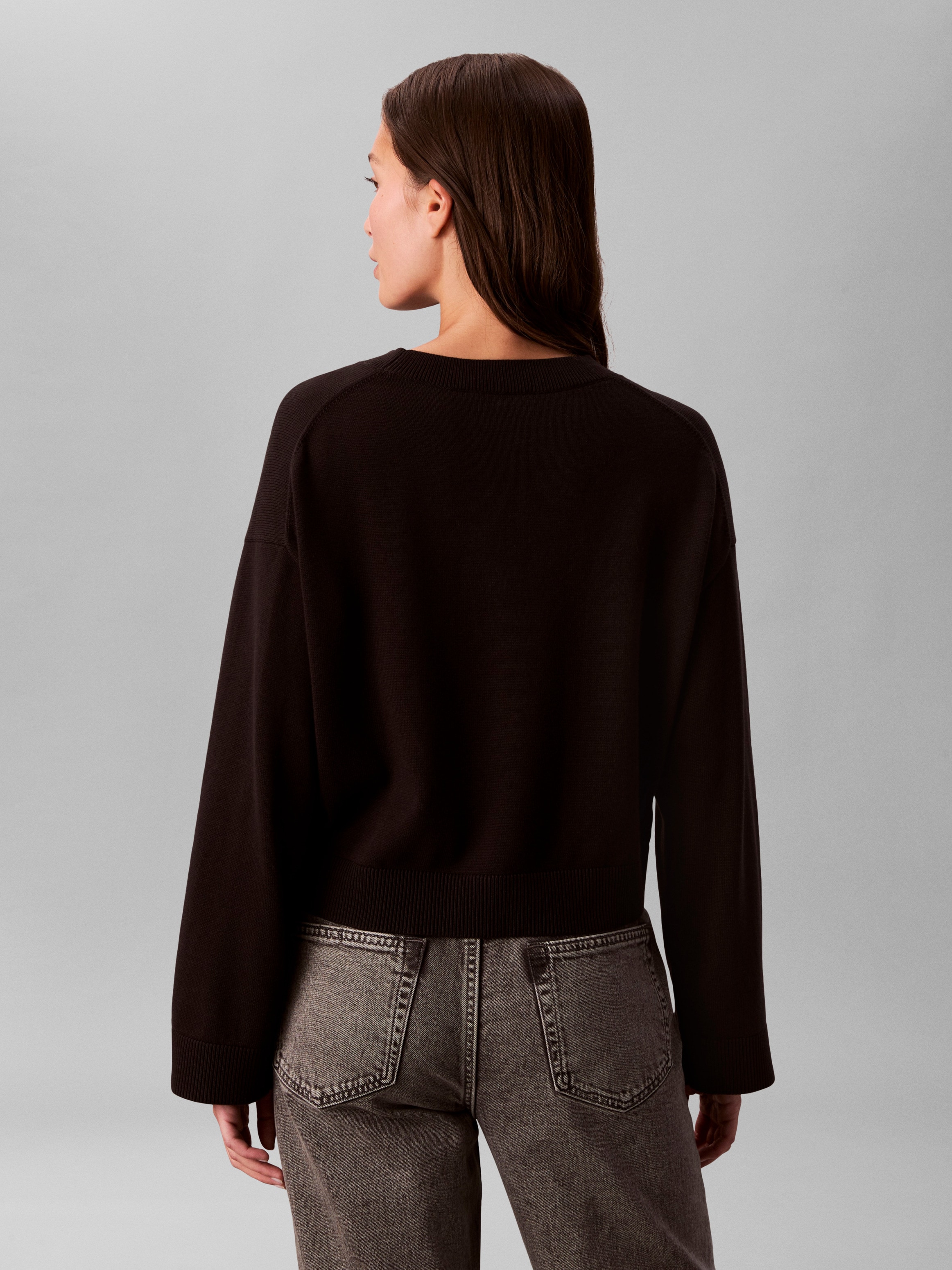 Calvin Klein Jeans Pull en tricot Regular fit mit Rundhalsausschnitt