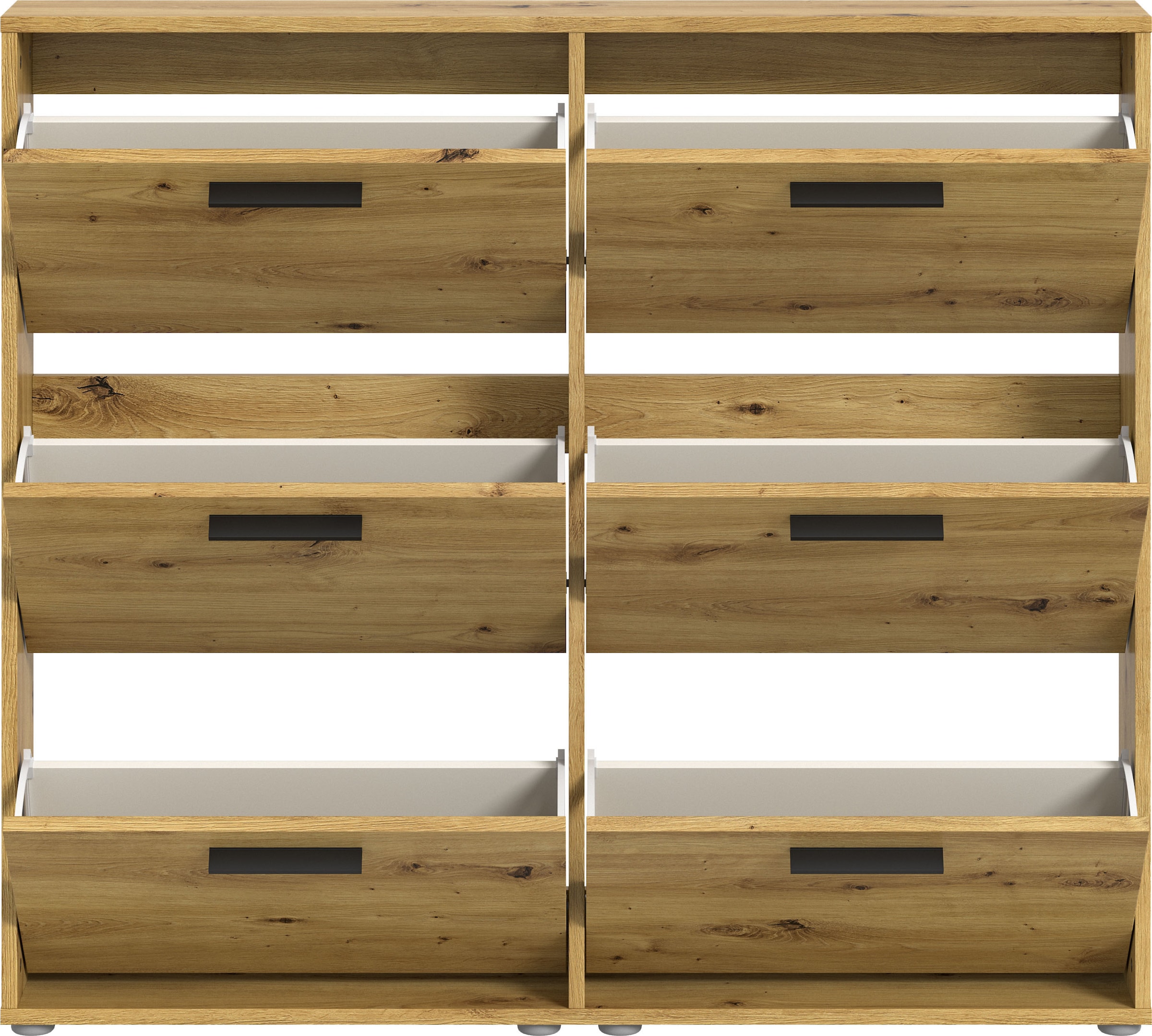 HBZ Schuhkommode »Sam Schuhkipper, Schuhschrank BxHxT 116x103x17 cm«, (1 St.), mit 6 Klappen
