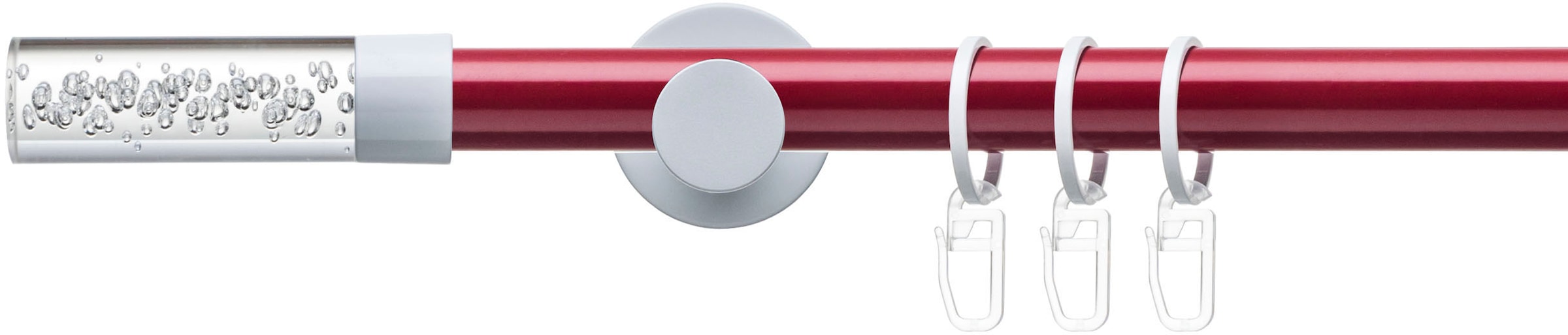 Image of Liedeco Gardinenstange "Fertigstilgarnitur 20 mm Power Celebration Zylinder Acryl" Ø 2 mm 1 läufig-läufig Fixmass Gardinenstange Komplett, Farbkombination
