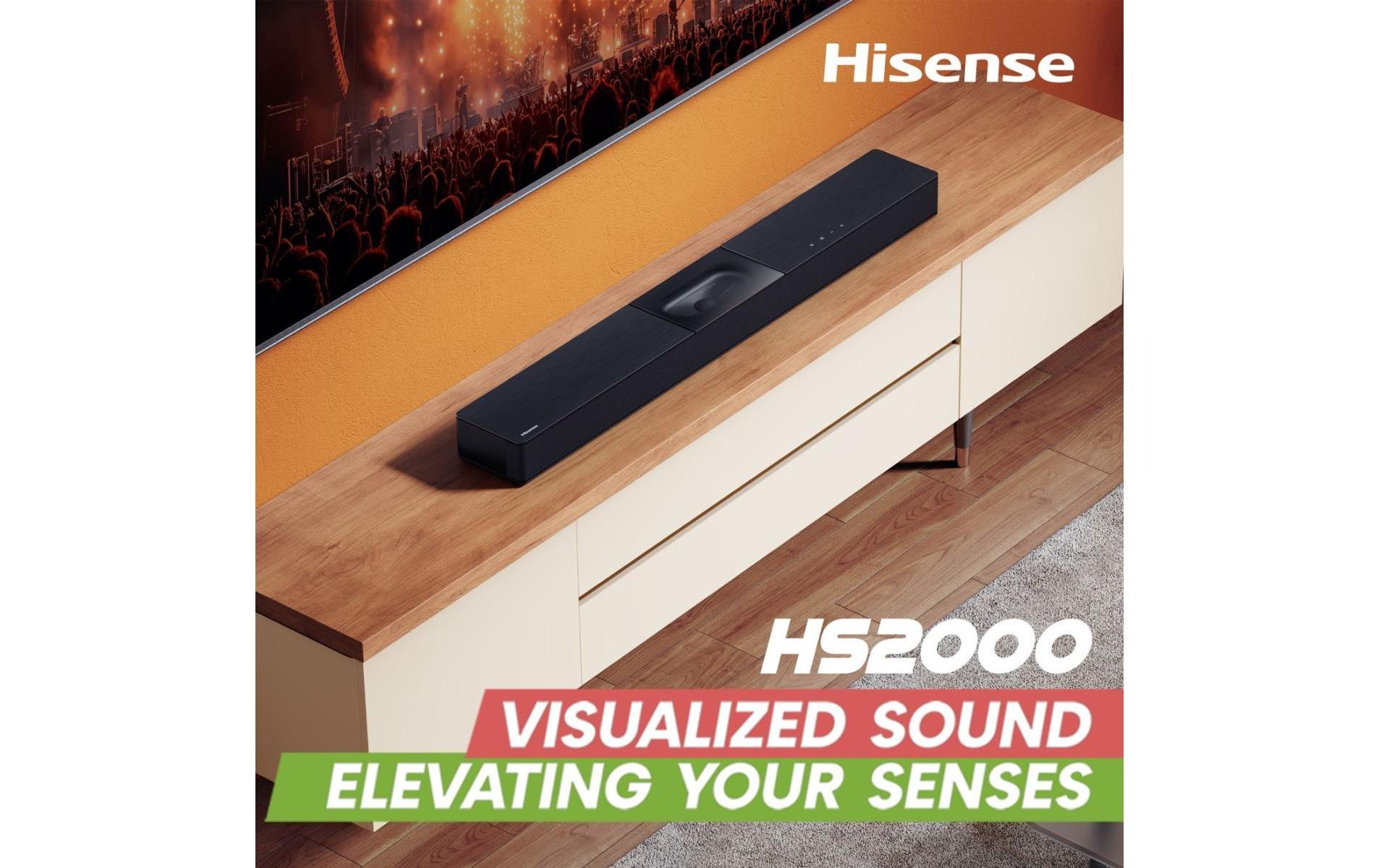Hisense Soundbar »HS2000 2.1 Kanal Soundbar mit integriertem Subwoofer« 2.1 ( Bass- und Lautstärkeregelung | Equalizer 240 W)