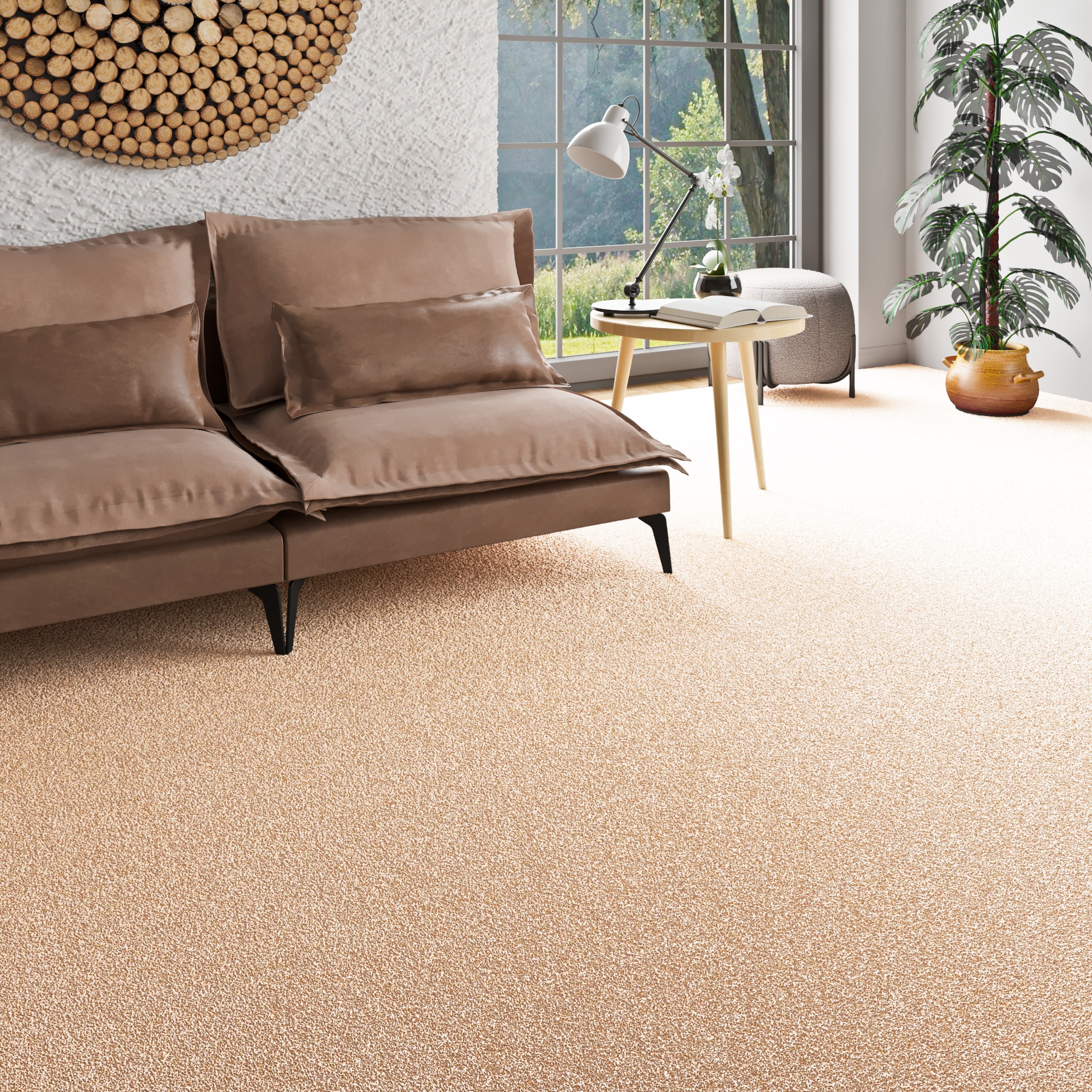 my home Teppichboden »Fortis, Schlinge, Made in Netherlands«, rechteckig, 5 mm Höhe, meliert, Breite 400 cm, strapazierfähig, Wohnzimmer