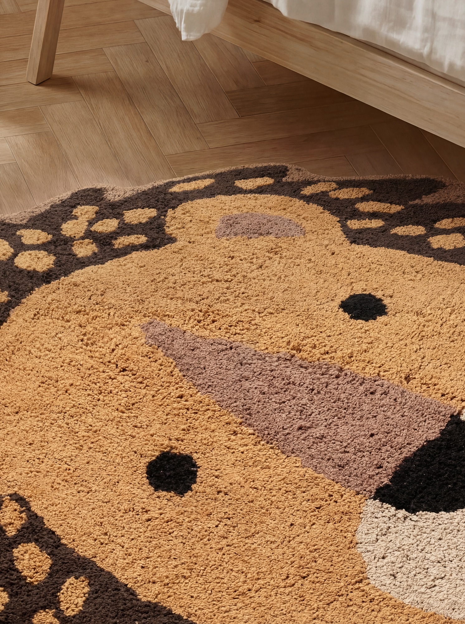 HANSE Home Kinderteppich »Roary« Motivform 10 mm Höhe Waschbar, Handgemacht, Baumwolle, Rutschfest Spielteppich Kinderzimmer