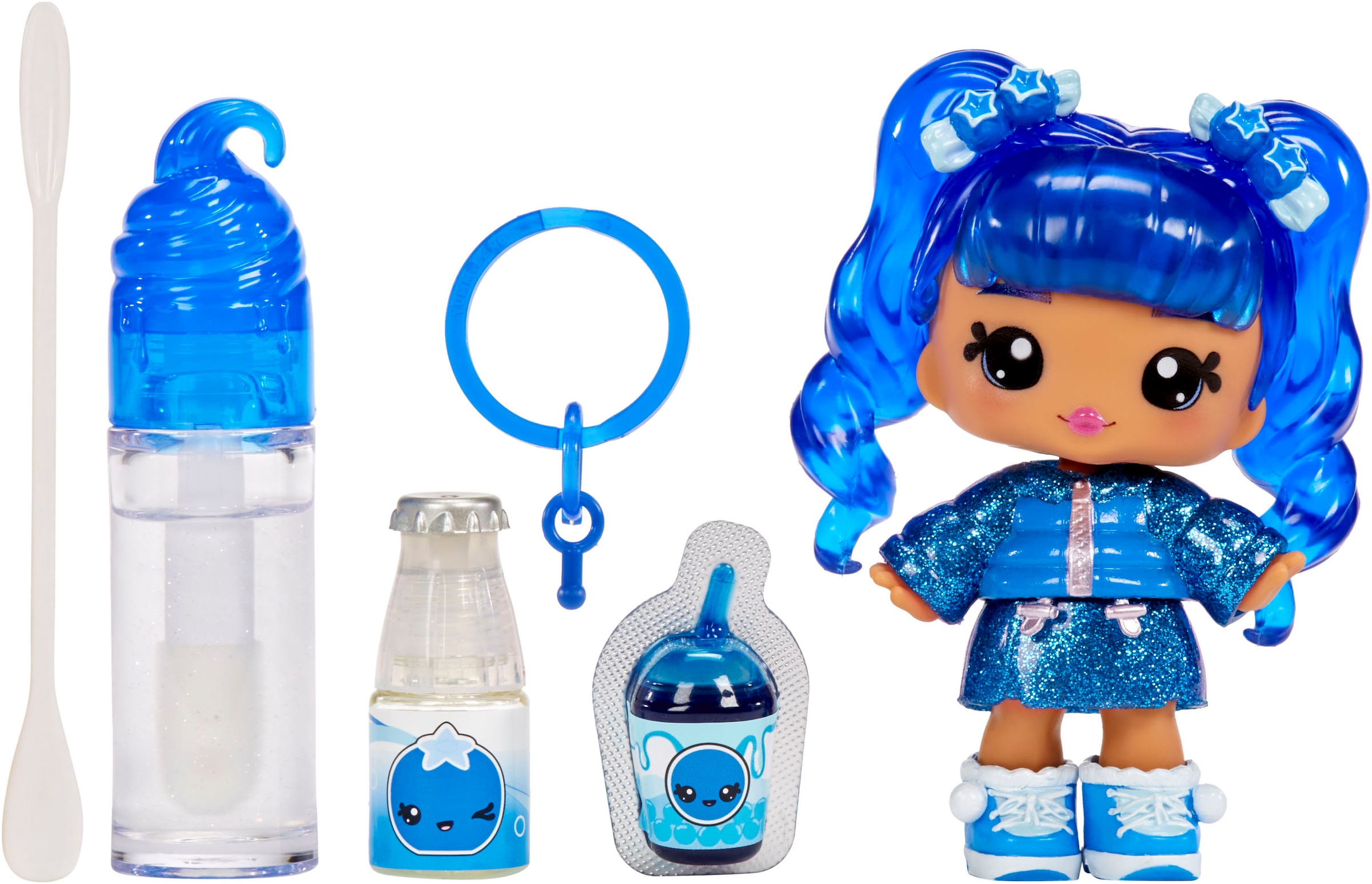 YUMMILAND Minipuppe »Yummiland Lipgloss Doll - Rory Blueberry« inklusive Schlüsselanhänger