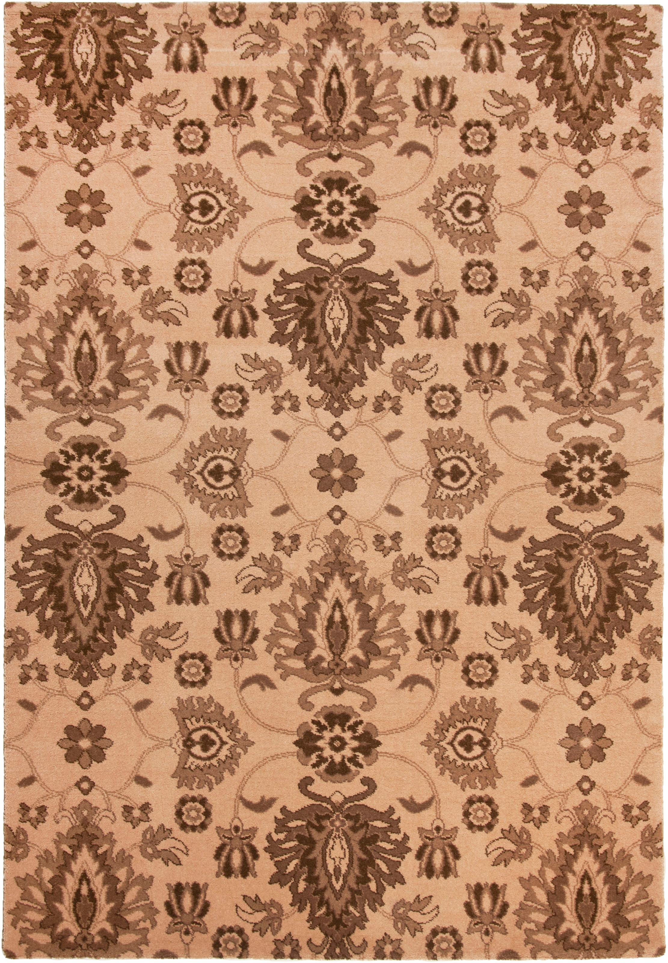 THEKO Teppich »Timeless 1«, rechteckig, 12 mm Höhe, Kurzflor, florales Design, 80% Schurwolle, Wohnzimmer