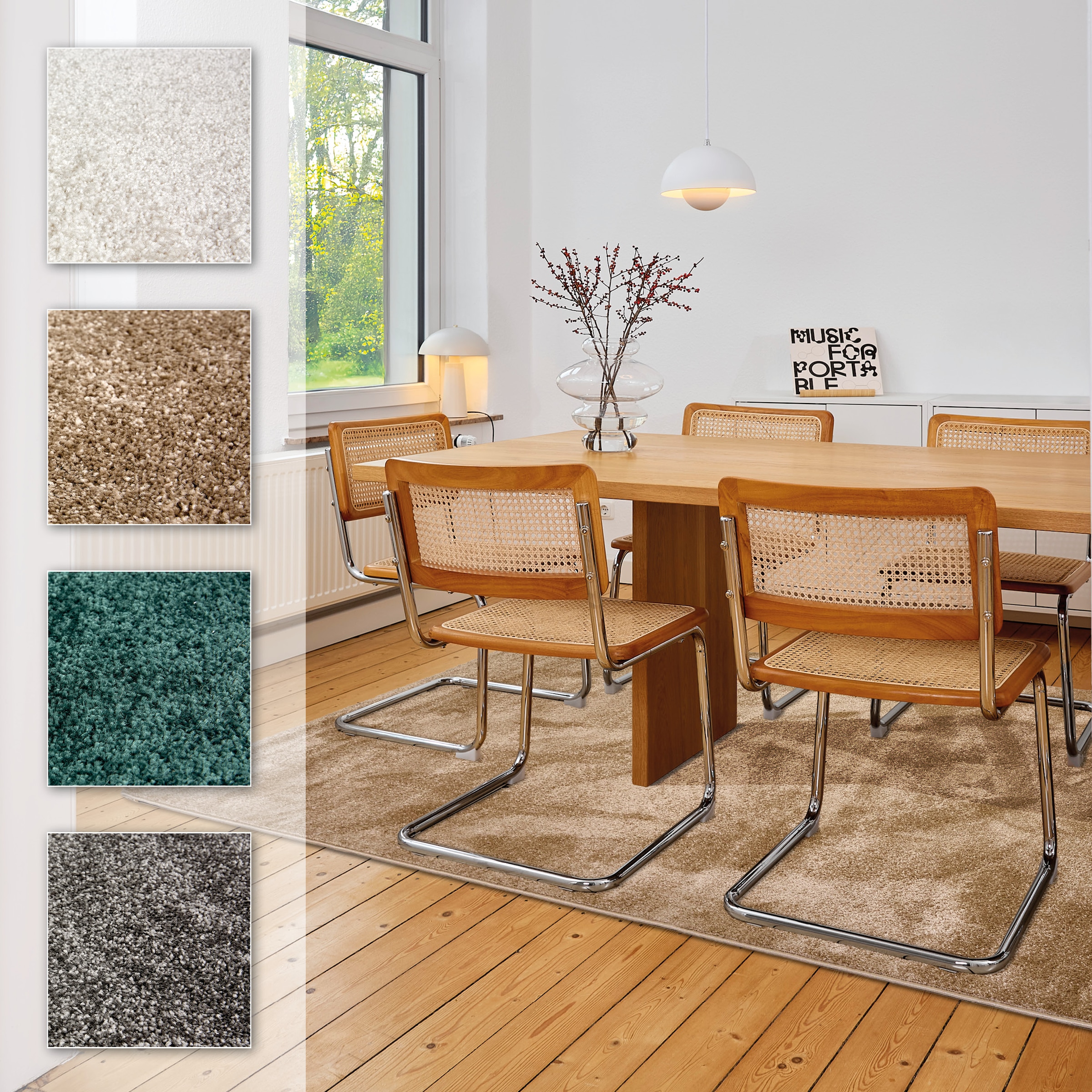 ASTRA Teppich »Sam 250« rechteckig 8 mm Höhe weicher Kurzflor, Wohnzimmer, Schlafzimmer