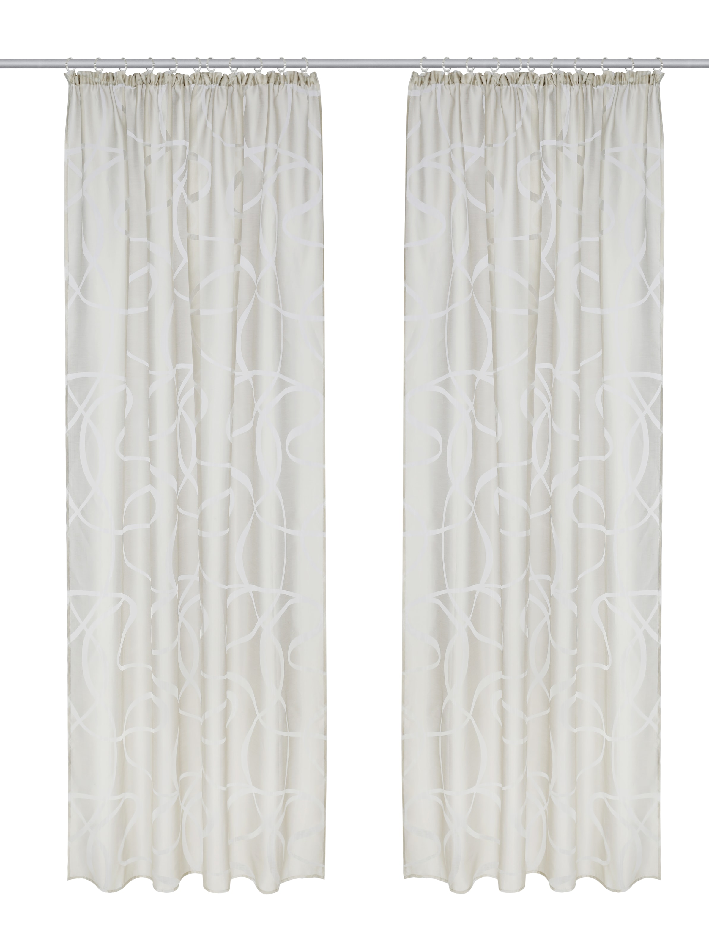 Bruno Banani Gardine »Tilo« Kräuselband 1 Stk. tlg. transparent, Ausbrenner, gewebt, verschiedene Grössen,