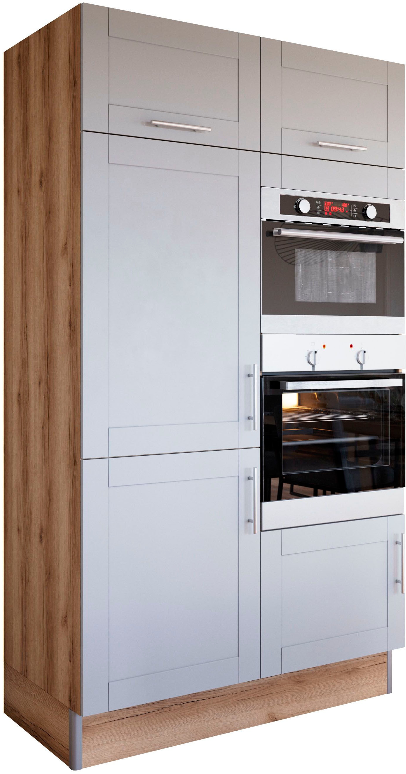 KOCHSTATION Küche »KS-Ahus, Hochschrankmodul«, Breite 120 cm,wahlweise mit E-Geräten,Soft-Close-Funktion