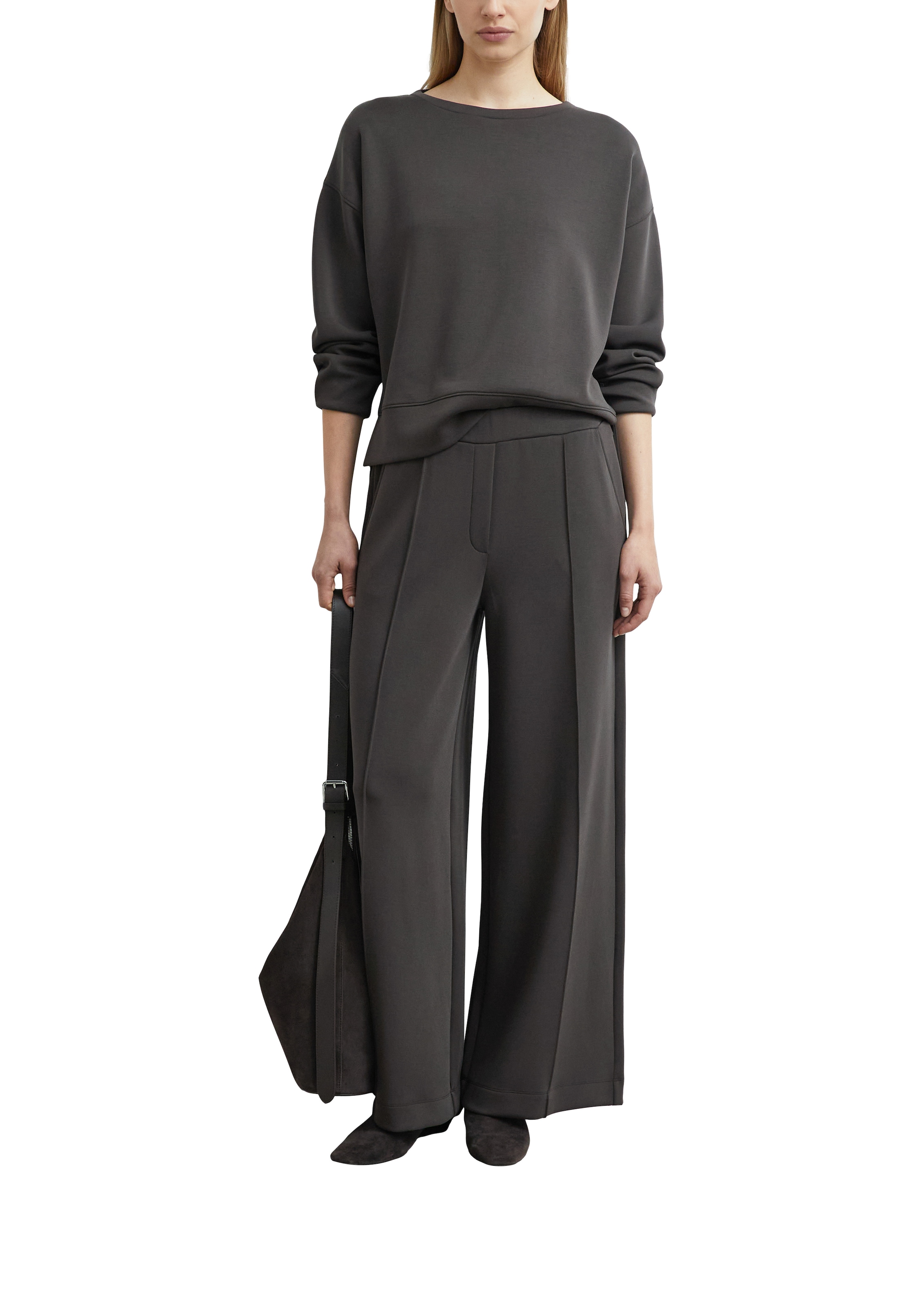 Comma Sweatshirt , im Layer-Look, Materialmix, Regular Fit
