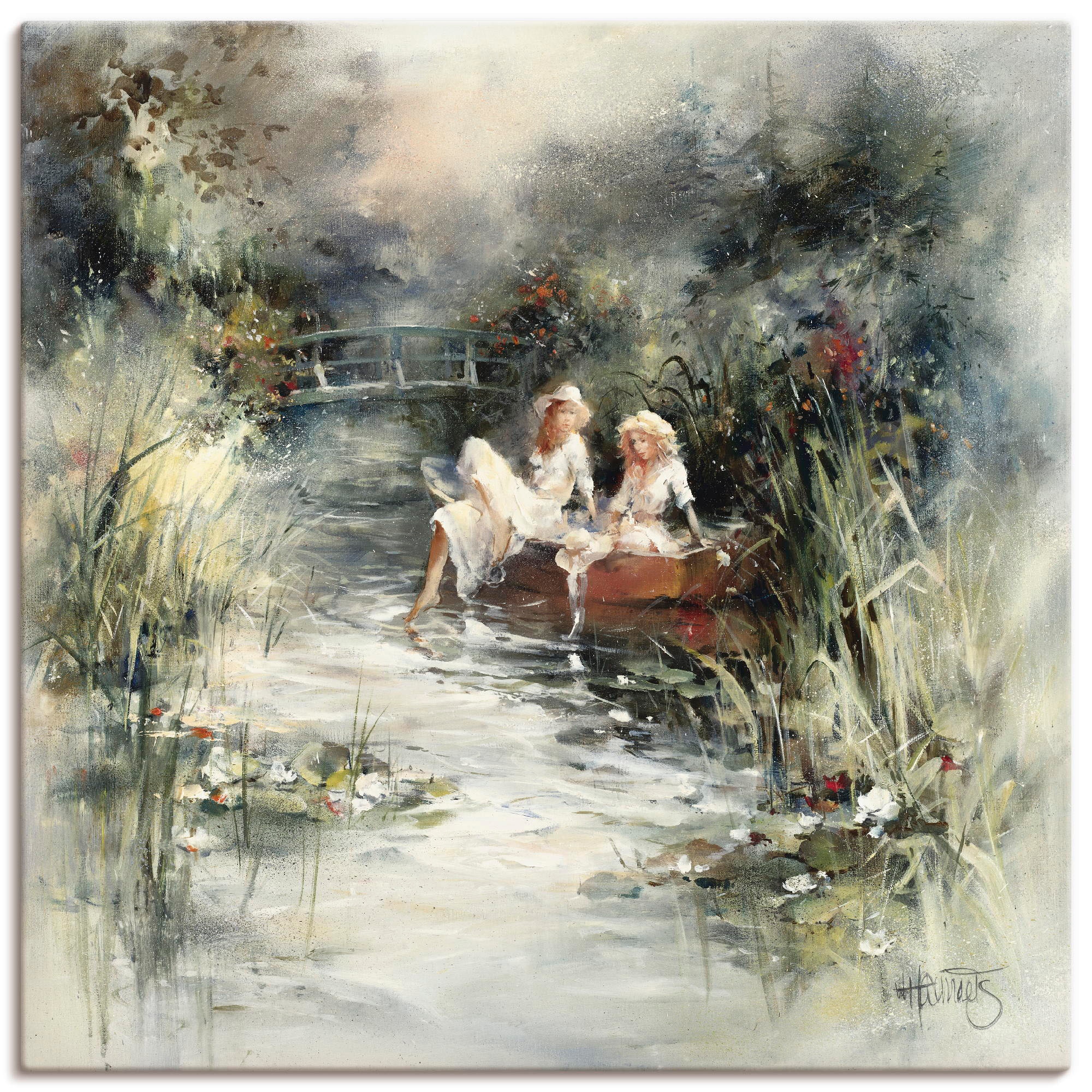 Image of Artland Wandbild "Frühlingsschein" Frau 1 Stk. tlg. als Leinwandbild, Poster in verschied. Grössen
