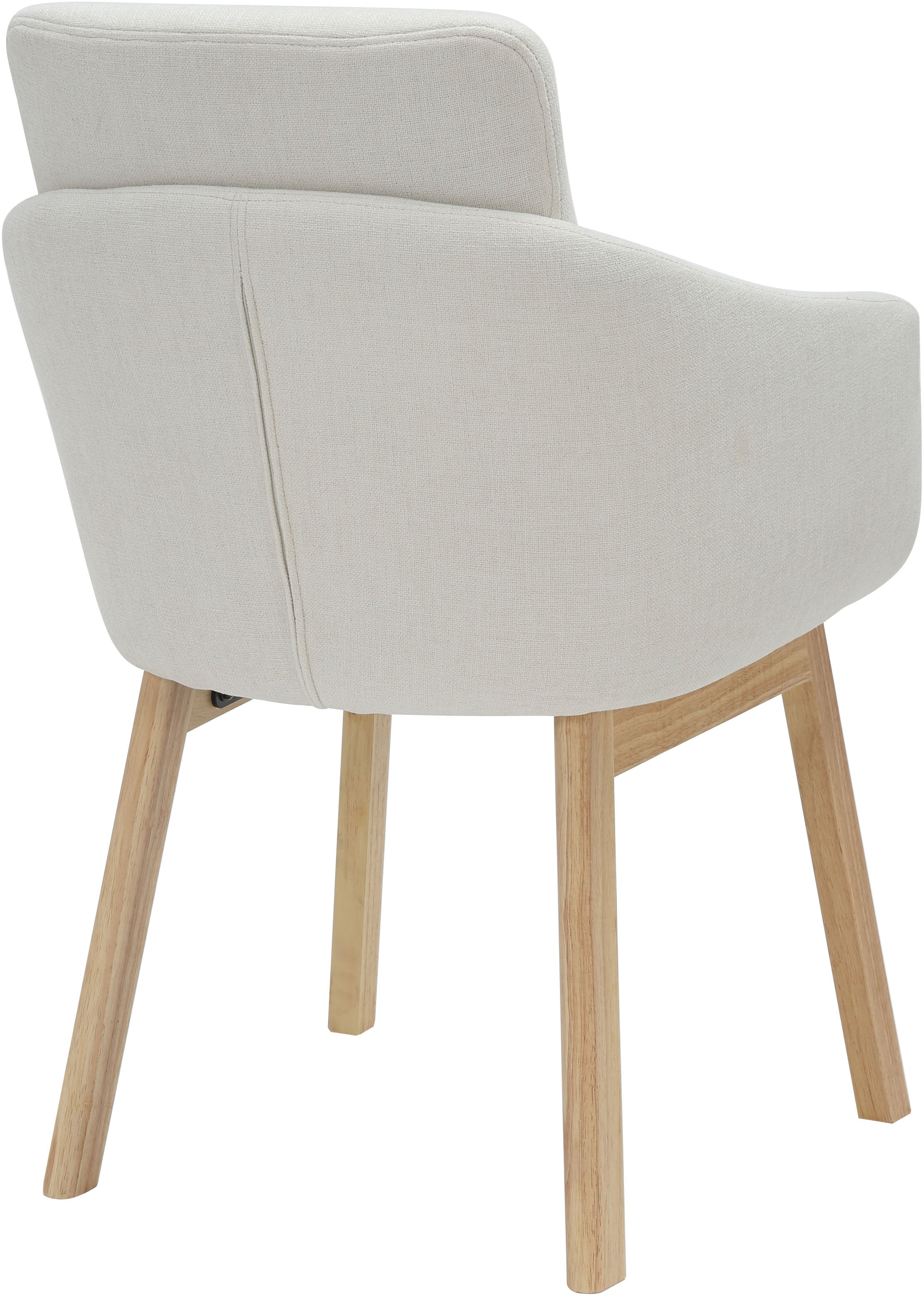 GOODproduct Chaise de salle à manger »Hadelin« () 1 cuispflegeleichter Webstoff, massives Echtholzgestell, Sitzhöhe ca. 50 cm