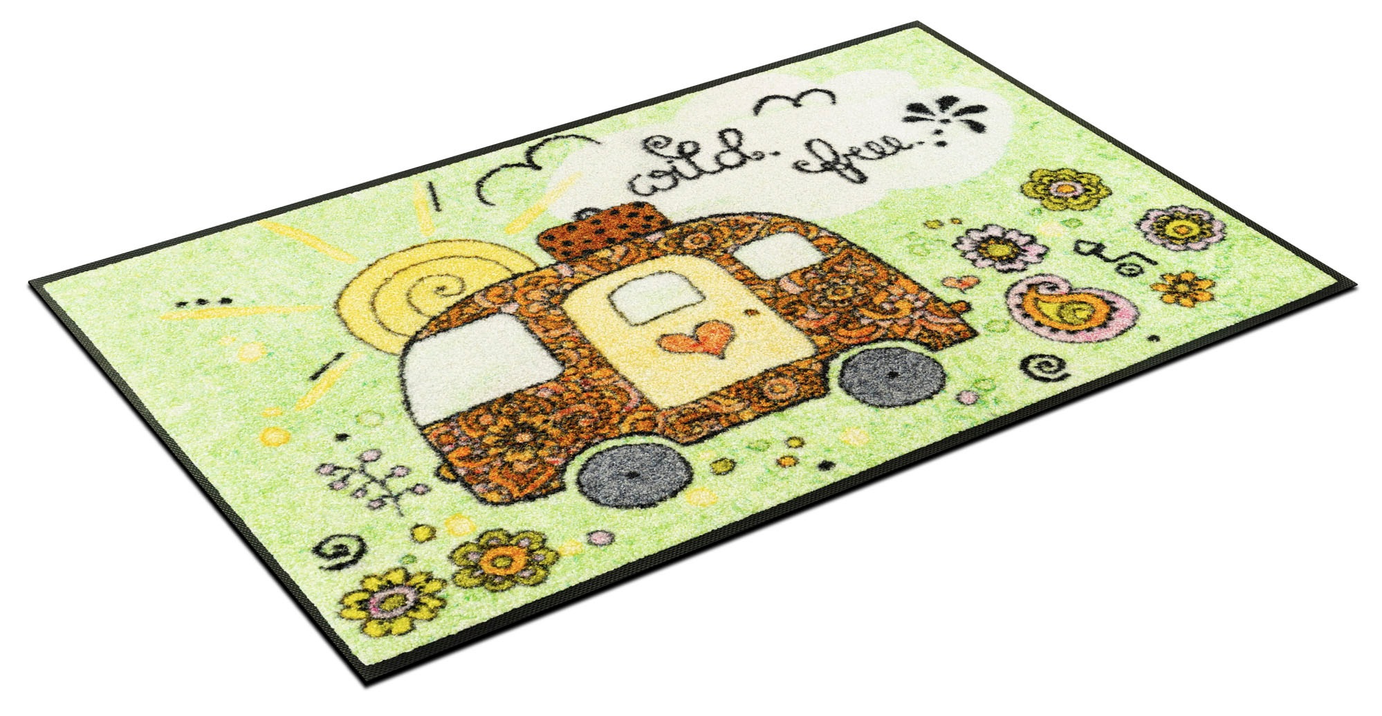 Image of wash+dry by Kleen-Tex Fussmatte »Camper«, rechteckig, 7 mm Höhe bei Ackermann Versand Schweiz