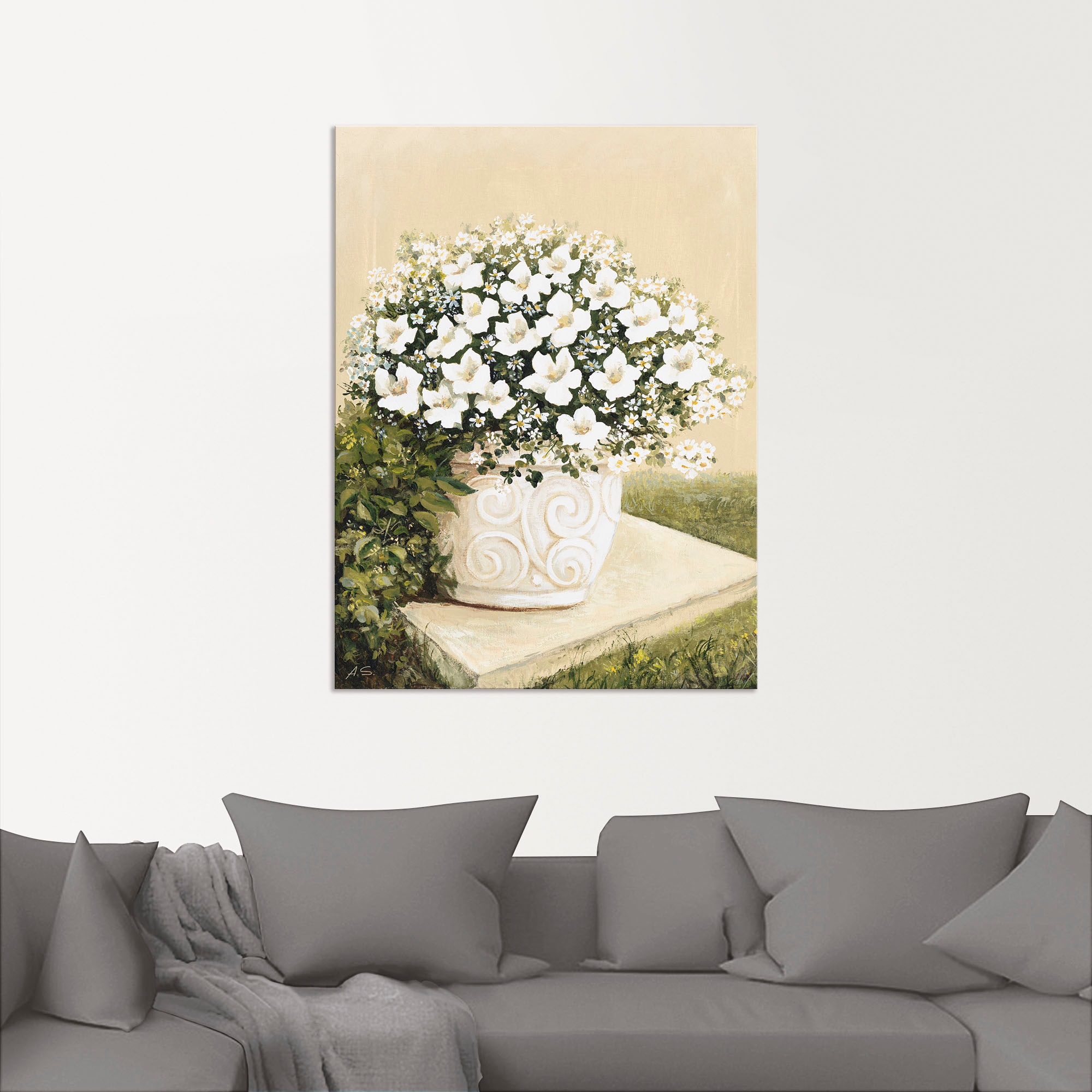 Artland Wandbild »Blumentopf I«, Blumen, (1 St.), als Alubild, Outdoorbild, Leinwandbild, Poster in verschied. Grössen