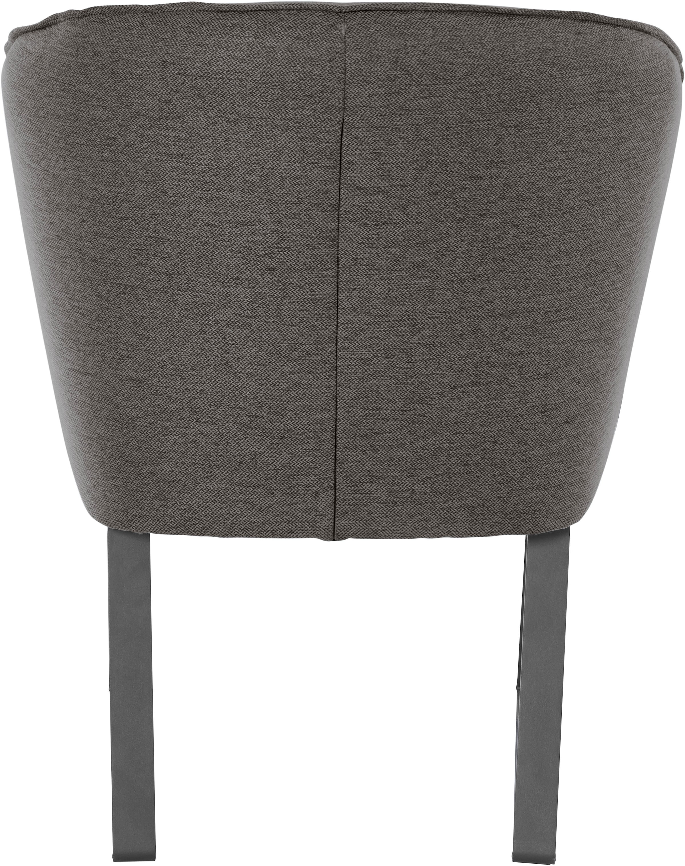 exxpo - sofa fashion Sessel »Americano, Loungesessel« mit Keder und Metallfüssen, Bezug in verschiedenen Qualitäten, 1 Stck.