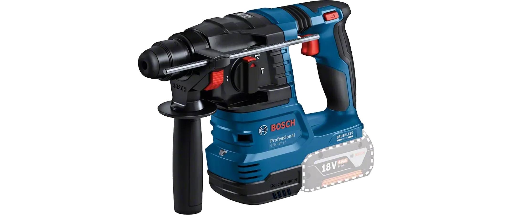 Image of Bosch Professional Bohrhammer "mit SDS plus GBH 18 V-22" Set, Mit 2 Akkus und 1 Ladegerät