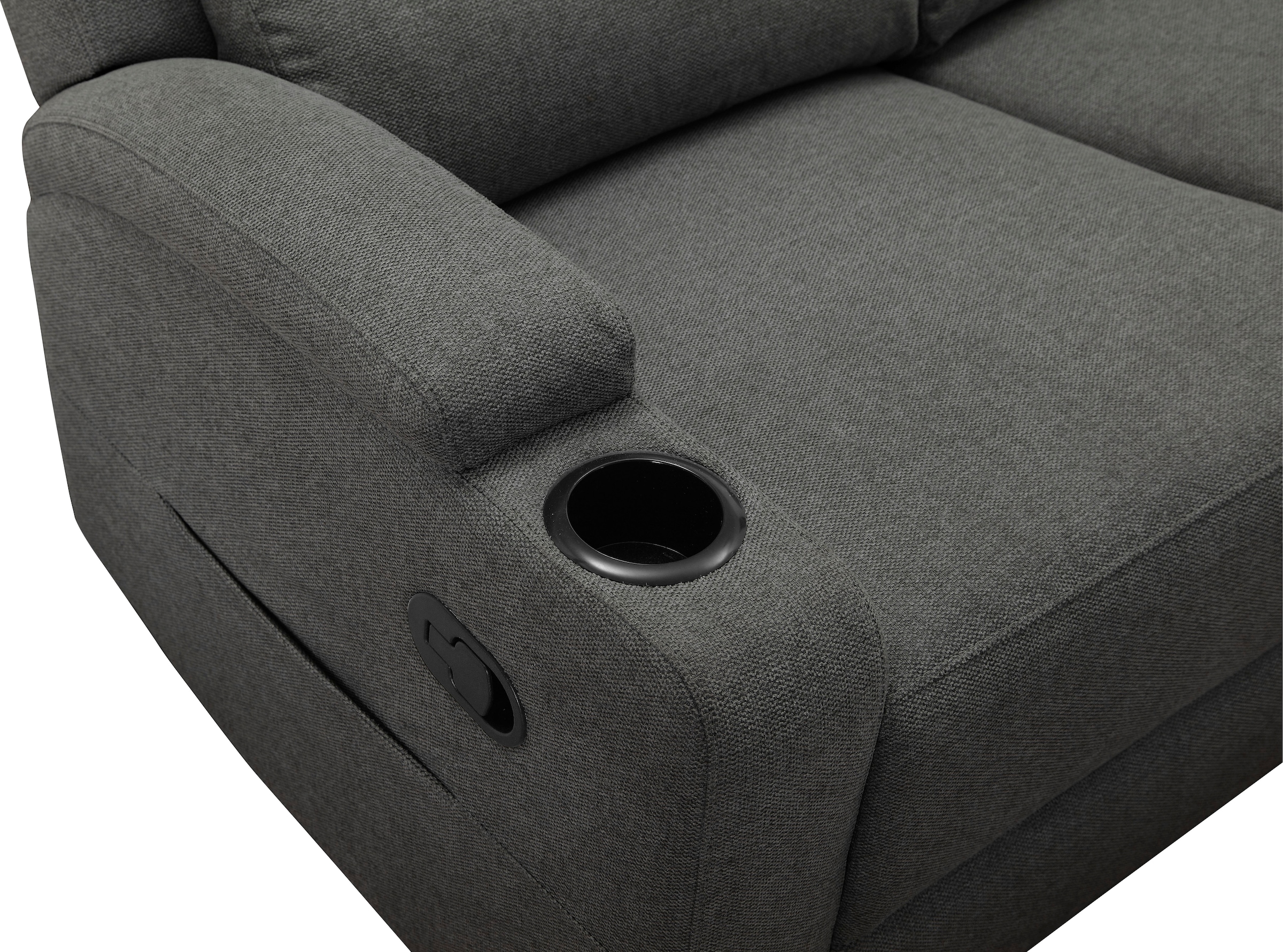 GOODproduct Ecksofa »NAPORI Struktur, Multimediasofa, 3er Kinosessel XXL, L-Form« Kinosofa, manuelle o. elektr. Relaxfunktion, Staufach, Getränkehalter