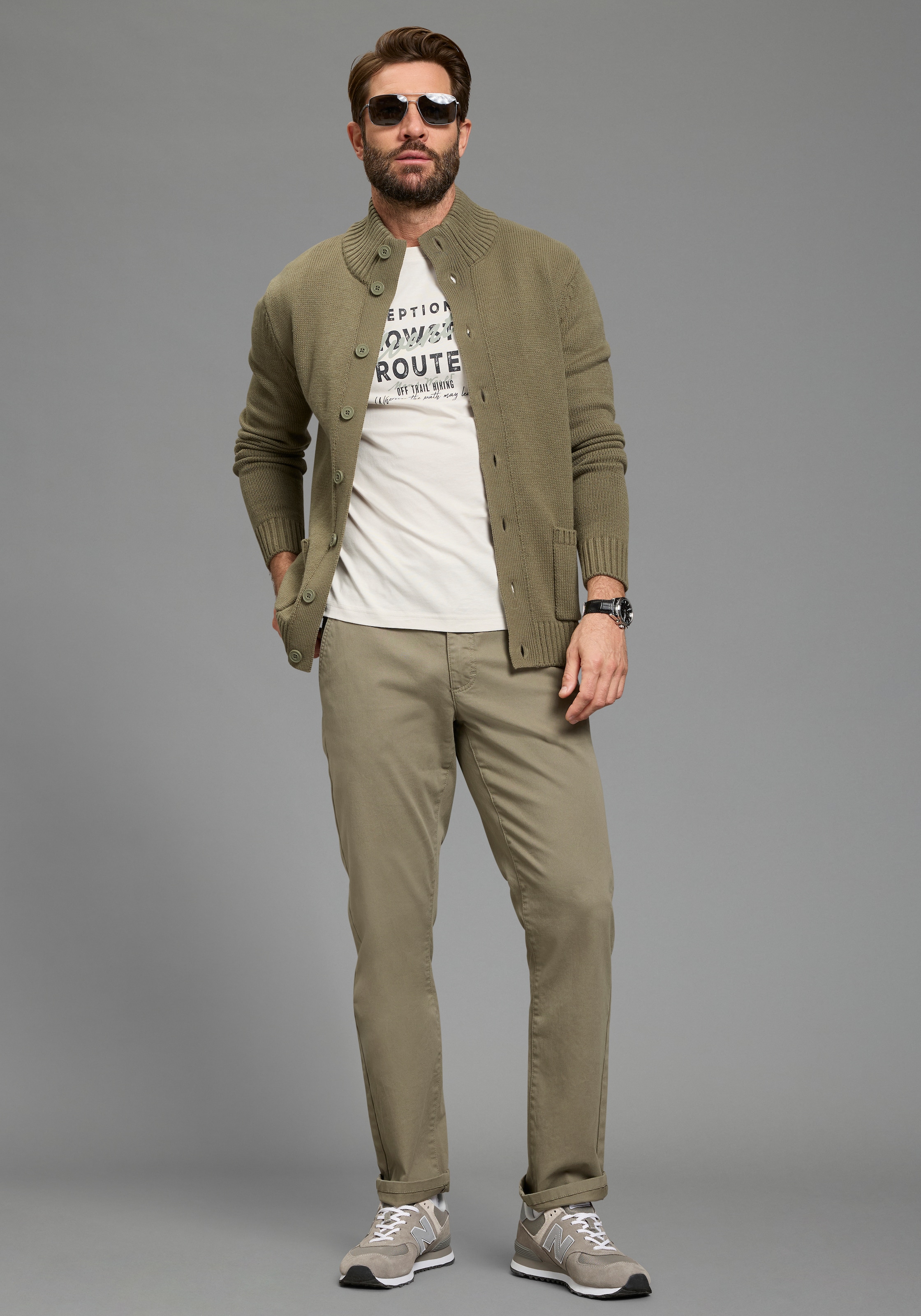 Man's World Dehnbund-Hose »Dehnbund Chino«  gerade geschnitten, mit Eingrifftaschen und Gesässtaschen, unifarben