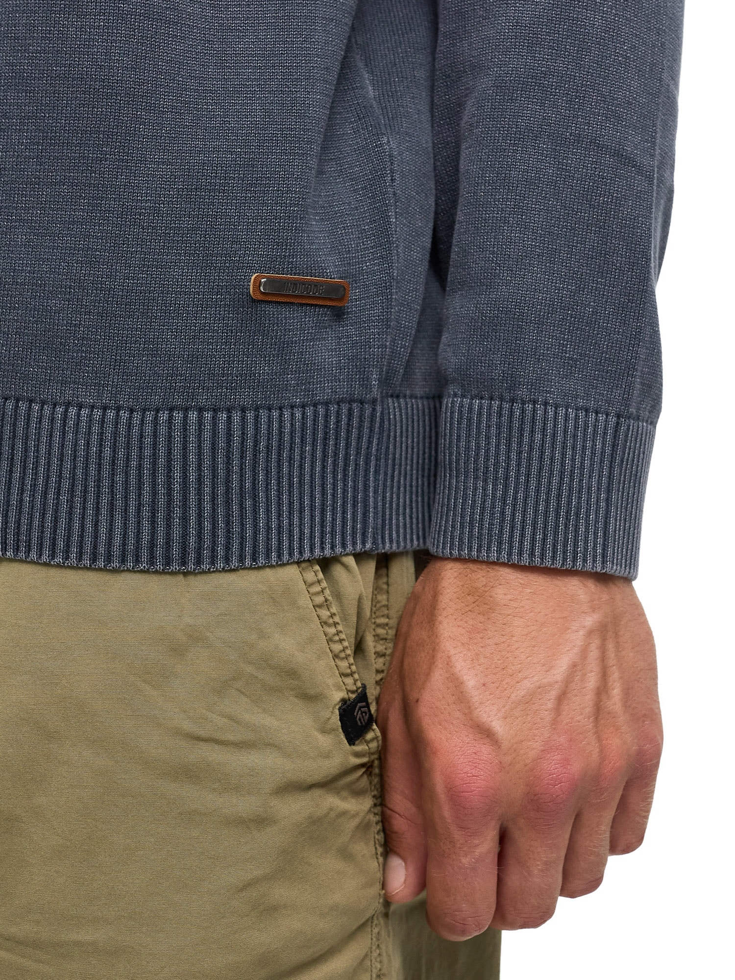 Indicode Troyer »INArkmill ½ zip« Baumwolle, regular fit