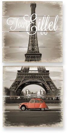 Image of Wall-Art Mehrteilige Bilder »Holzbild Set La Vie est Belle«, (Set, 2 St.) bei Ackermann Versand Schweiz