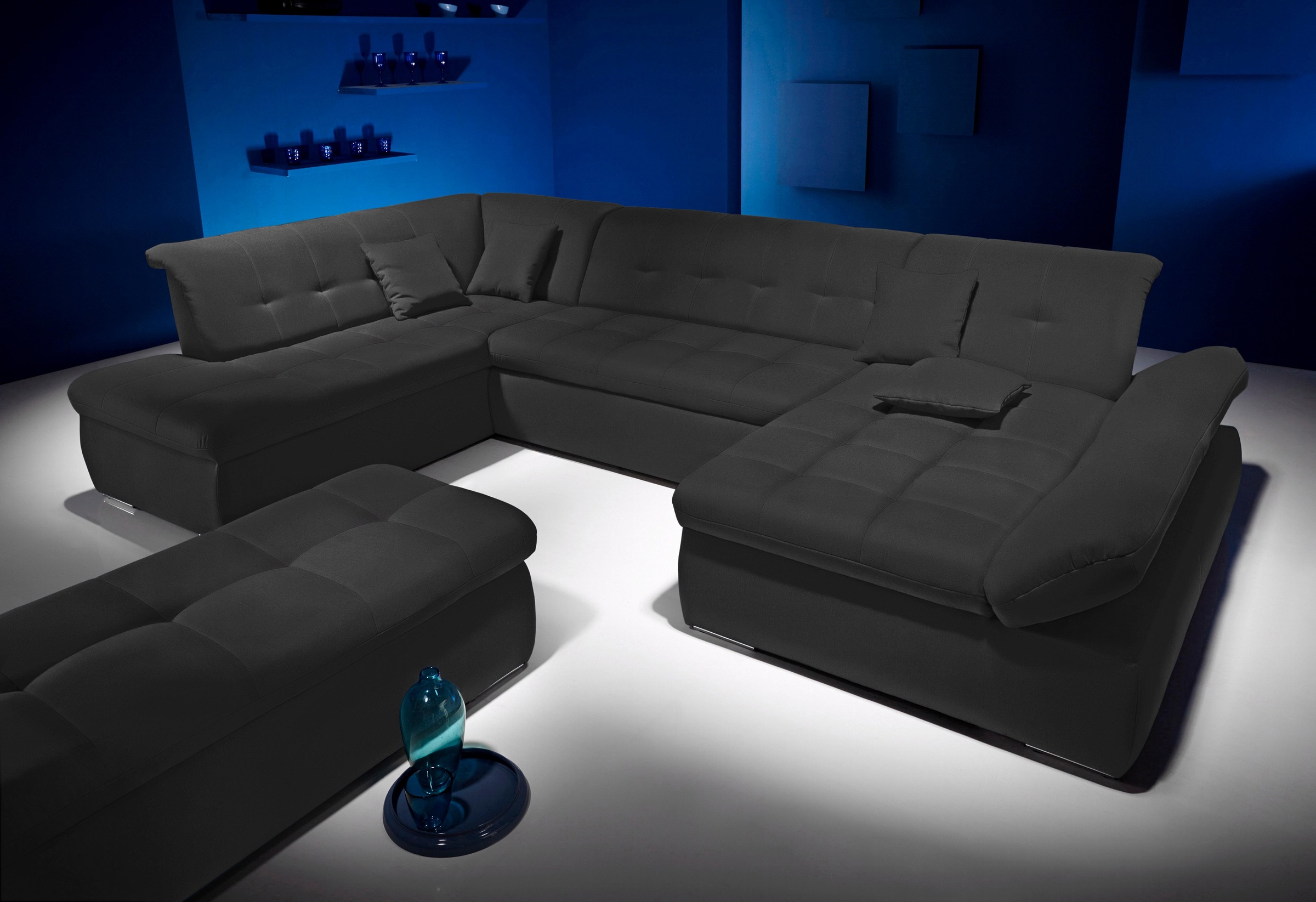 Image of Home affaire Wohnlandschaft "U-Form" wahlweise mit Bett- und Armlehnfunktion