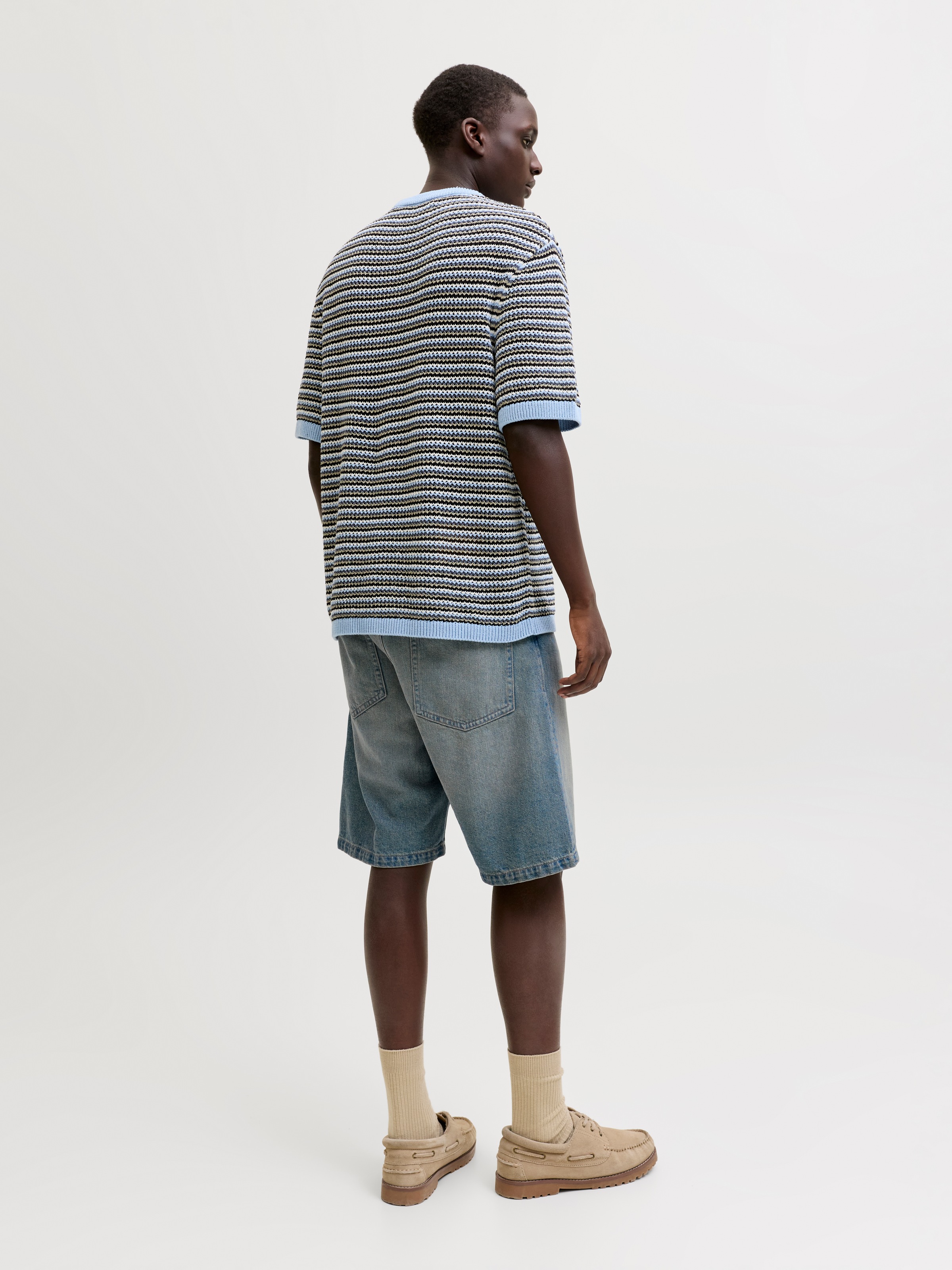 Jack & Jones Short en jean »JJIALEX JJCREW SHORTS AT 249 ST LN« coton, baggy fit