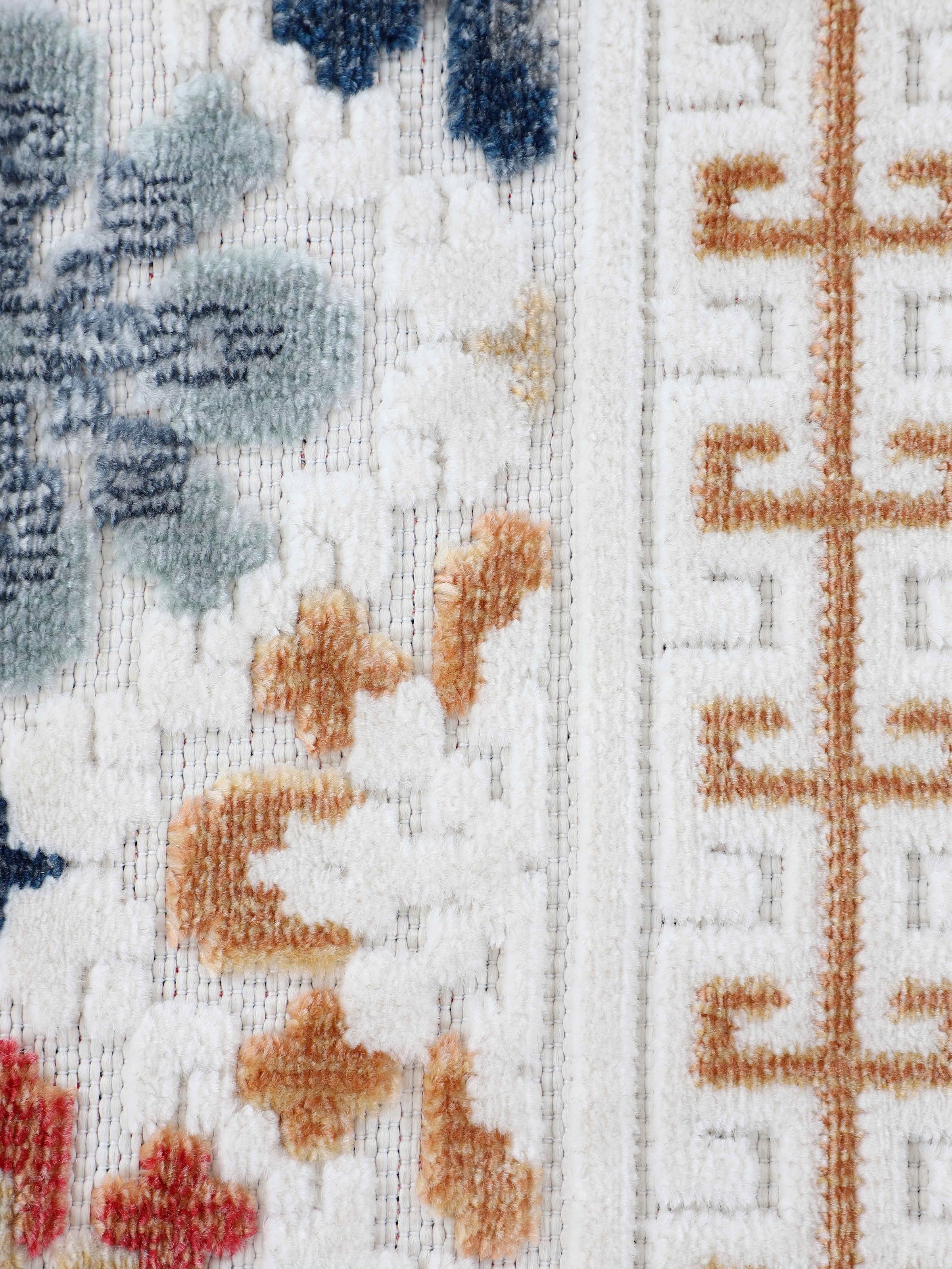 carpetfine Teppich »Deja 103« rechteckig 4 mm Höhe robustes Flachgewebe, Floral, In- und Outdoor, Läufer