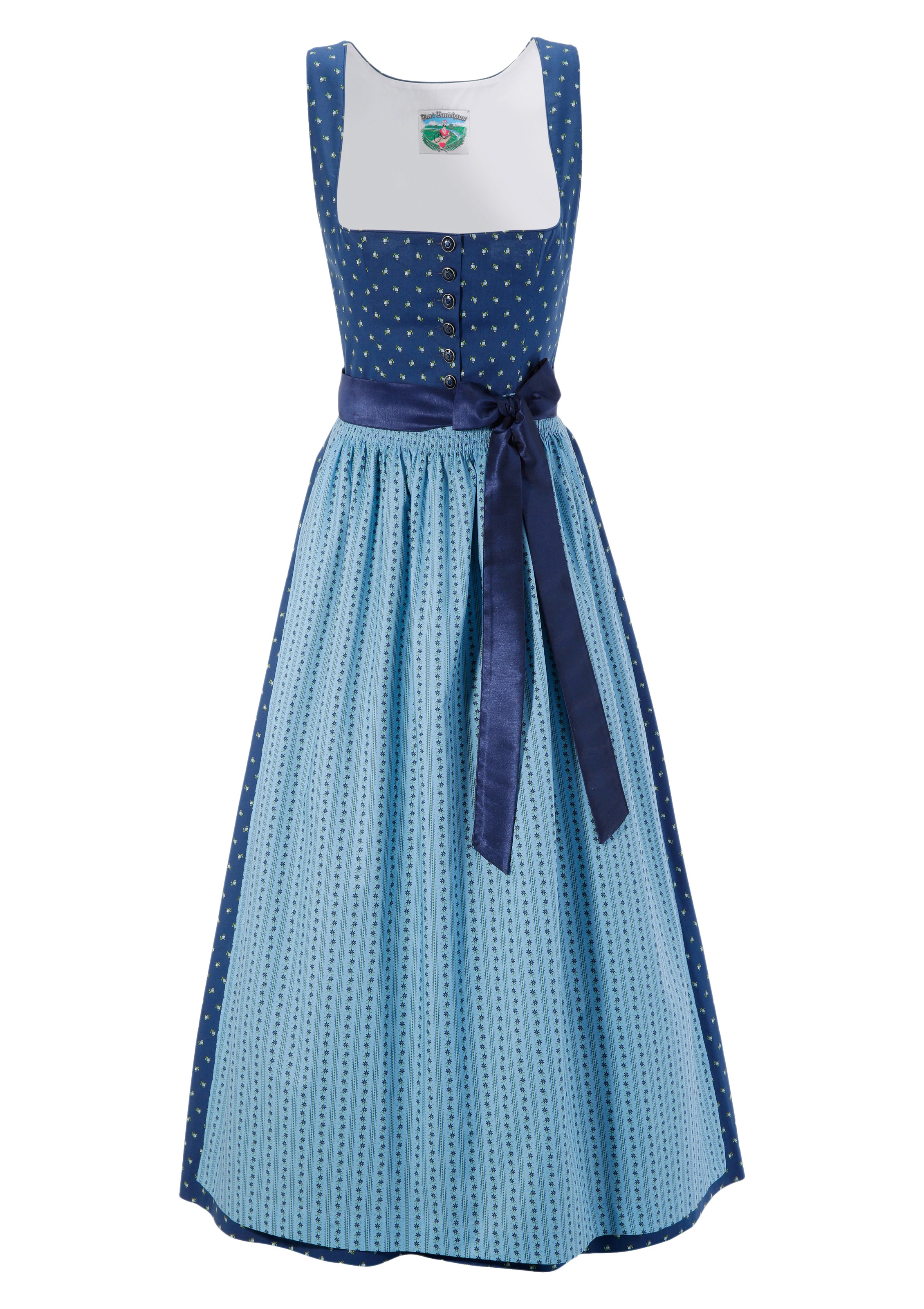 Turi Landhaus Dirndl lang im traditionellem Blumenprint